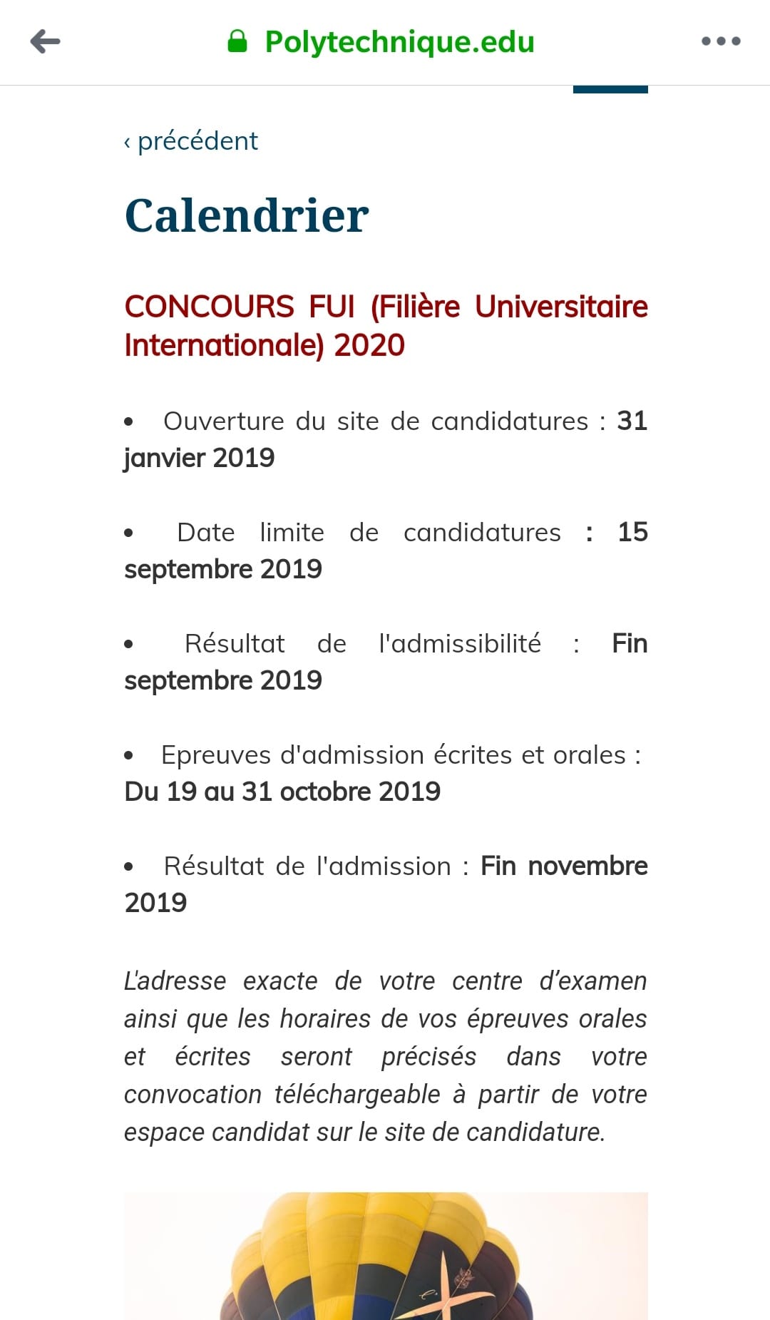 Concours d'entrée à l'École Polytechnique de France au Sénégal