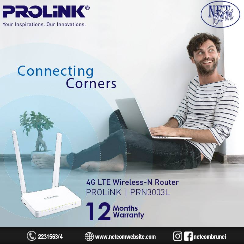 Netcom - Introducing The New PROLiNK PRN3003L 4G LTE Wireless-N Router ...