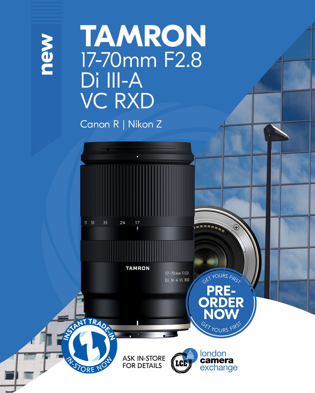 📸 Just announced | Tamron 17-70mm F2.8 Di III-A VC RXD 📸 Now