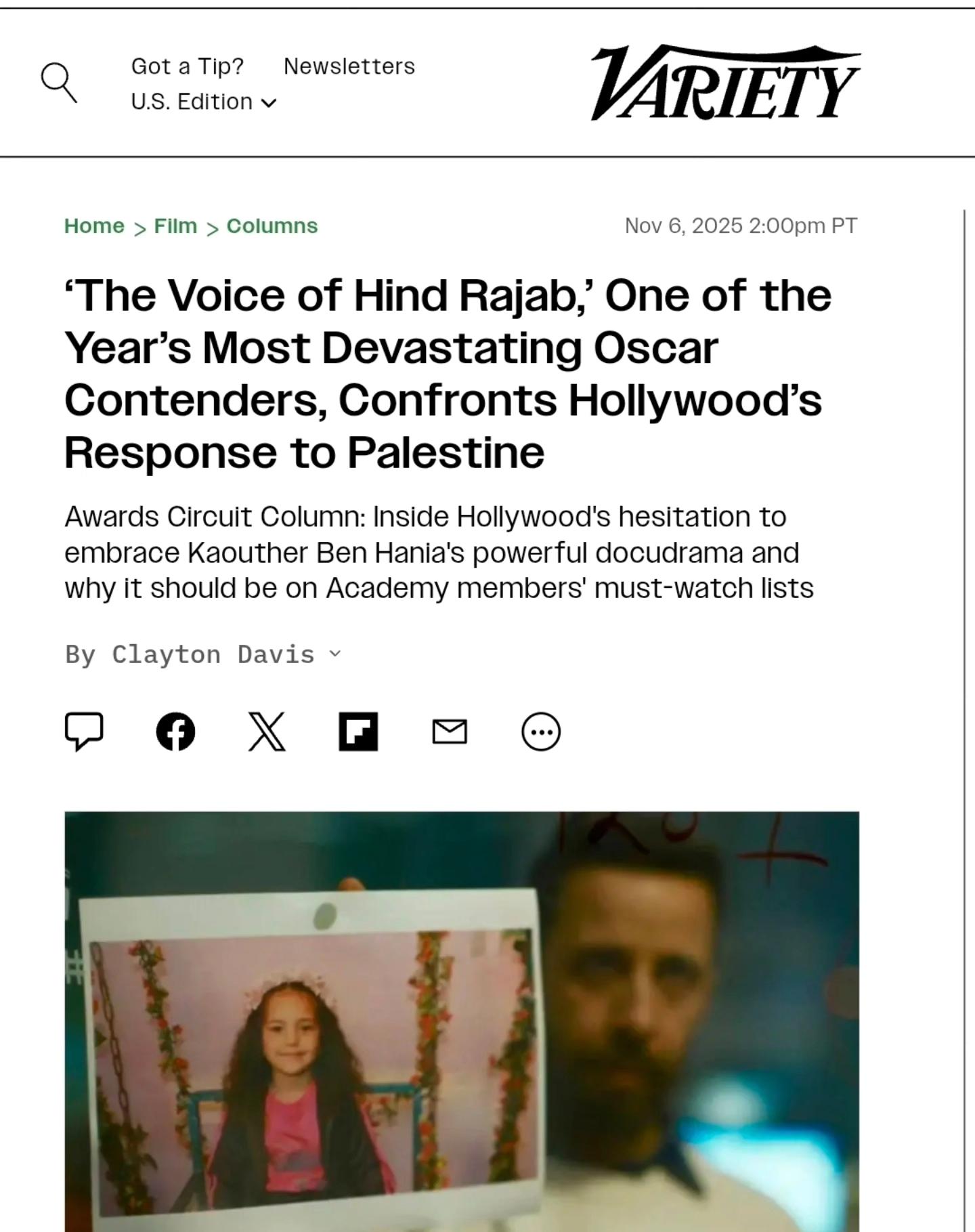 Clayton - ‘The Voice of Hind Rajab,’ One of the Year’s Most Devastating ...