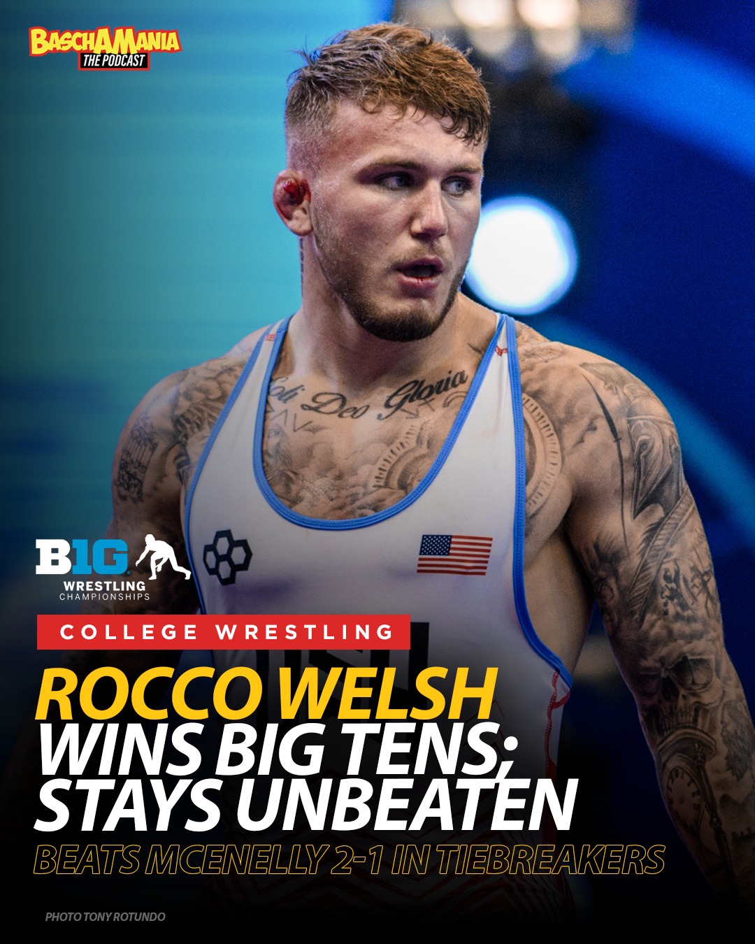That's OUR Rocco! Welsh wins his first Big Ten title with a