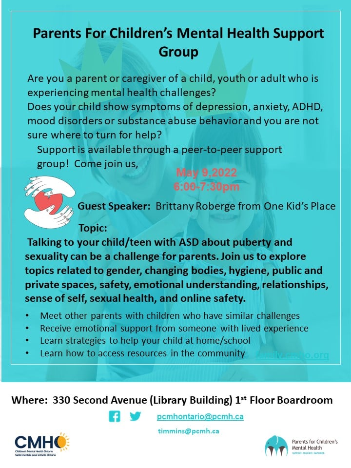 Parents for Children's Mental Health-PCMH- Timmins Group