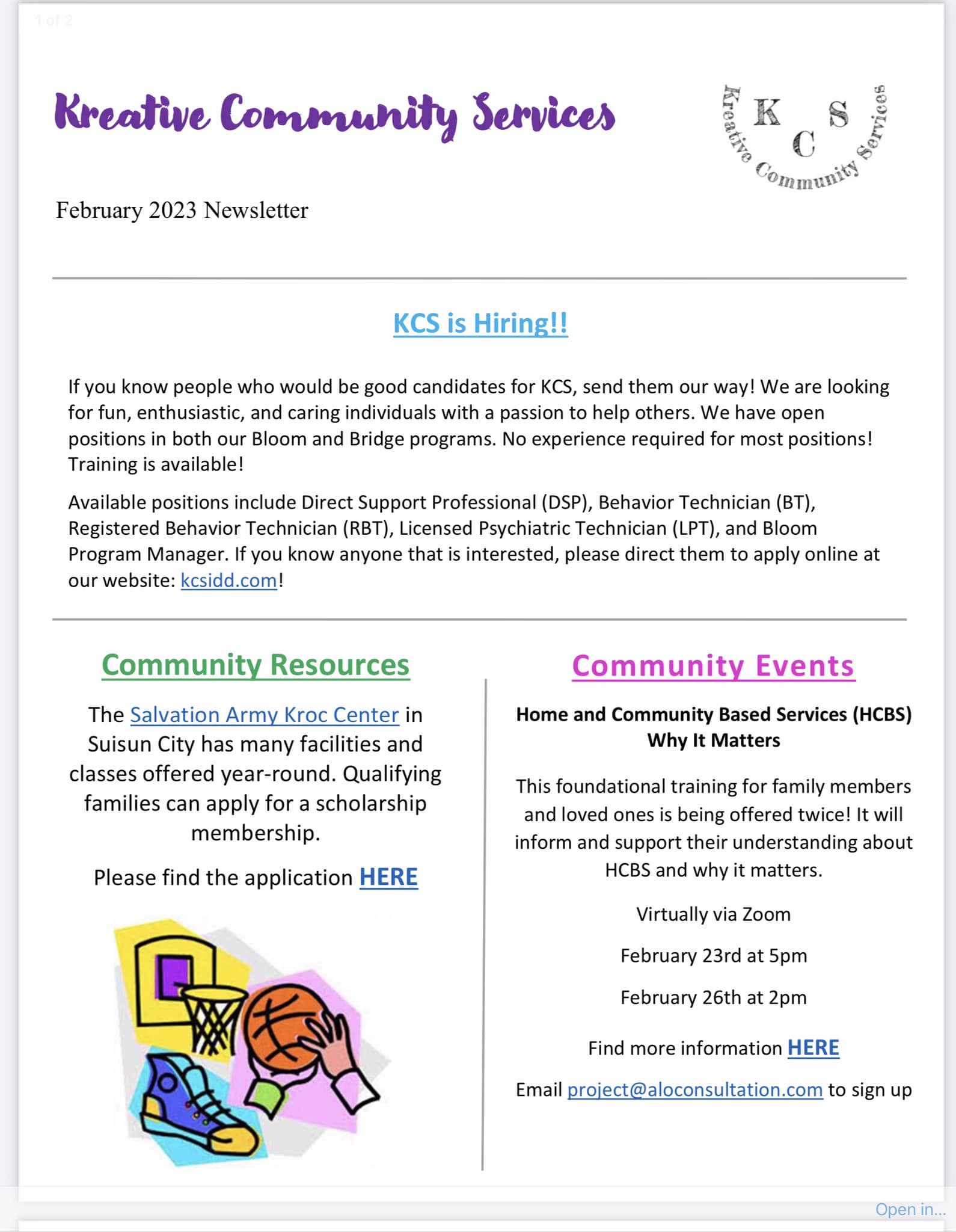Kreative Community Services | Vacaville CA