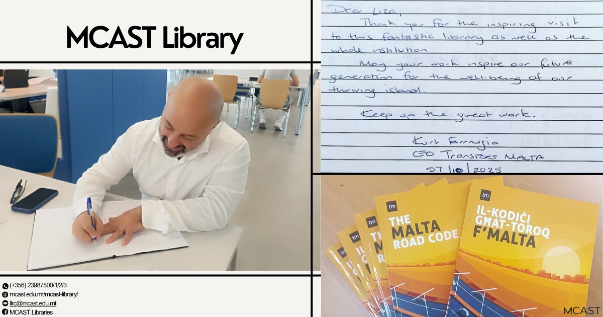 MCAST - We were honoured to welcome the CEO of Transport Malta, Mr ...