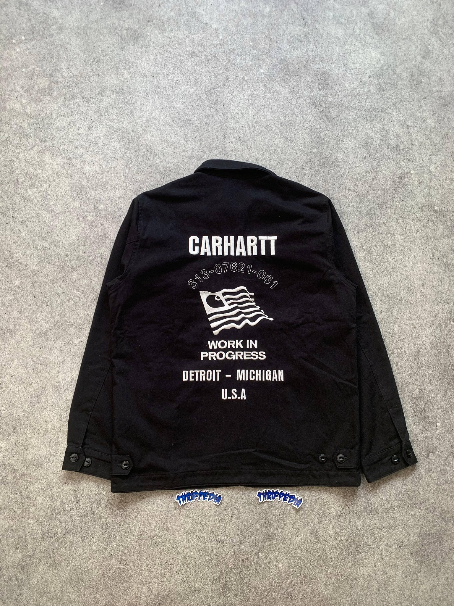 Carhartt WIP Freeway Jacket black Twill ( embroidery )