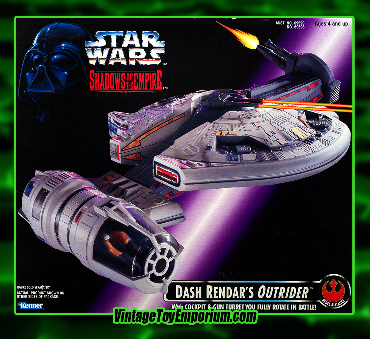 The 1996 Kenner Star Wars Shadows of the Empire Outrider Box Art