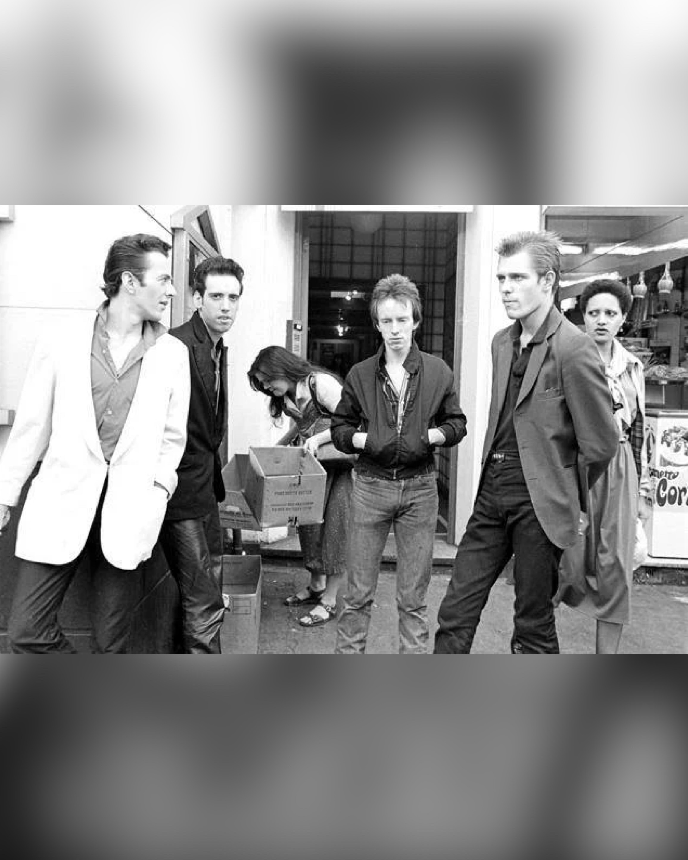 1979, The Clash photographed after soundcheck for their secret