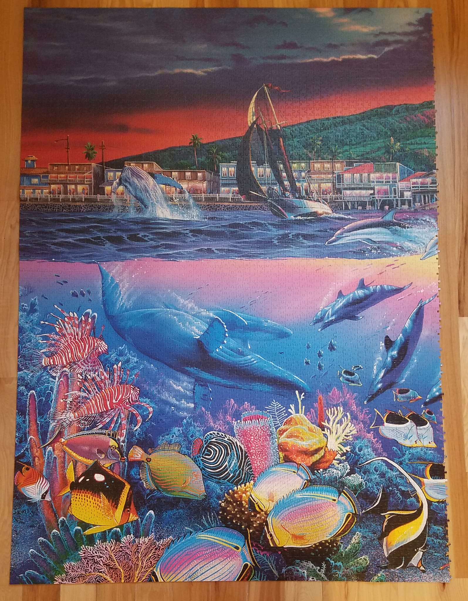 Completing Lahaina Visions jigsaw puzzle