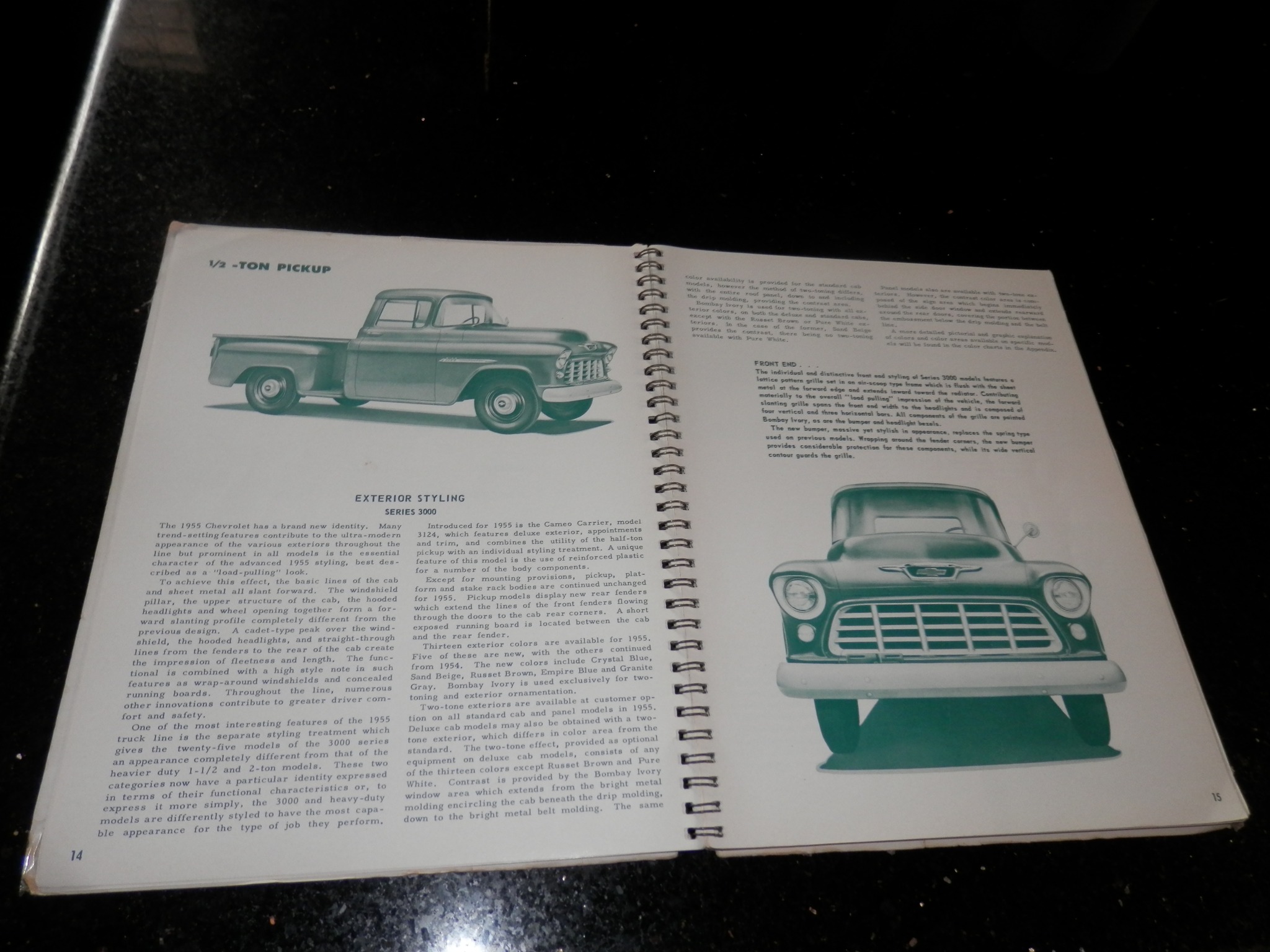1955-1959 Chevy 3100 Pickup Truck Factory Assembly Manual - Restoration Guide