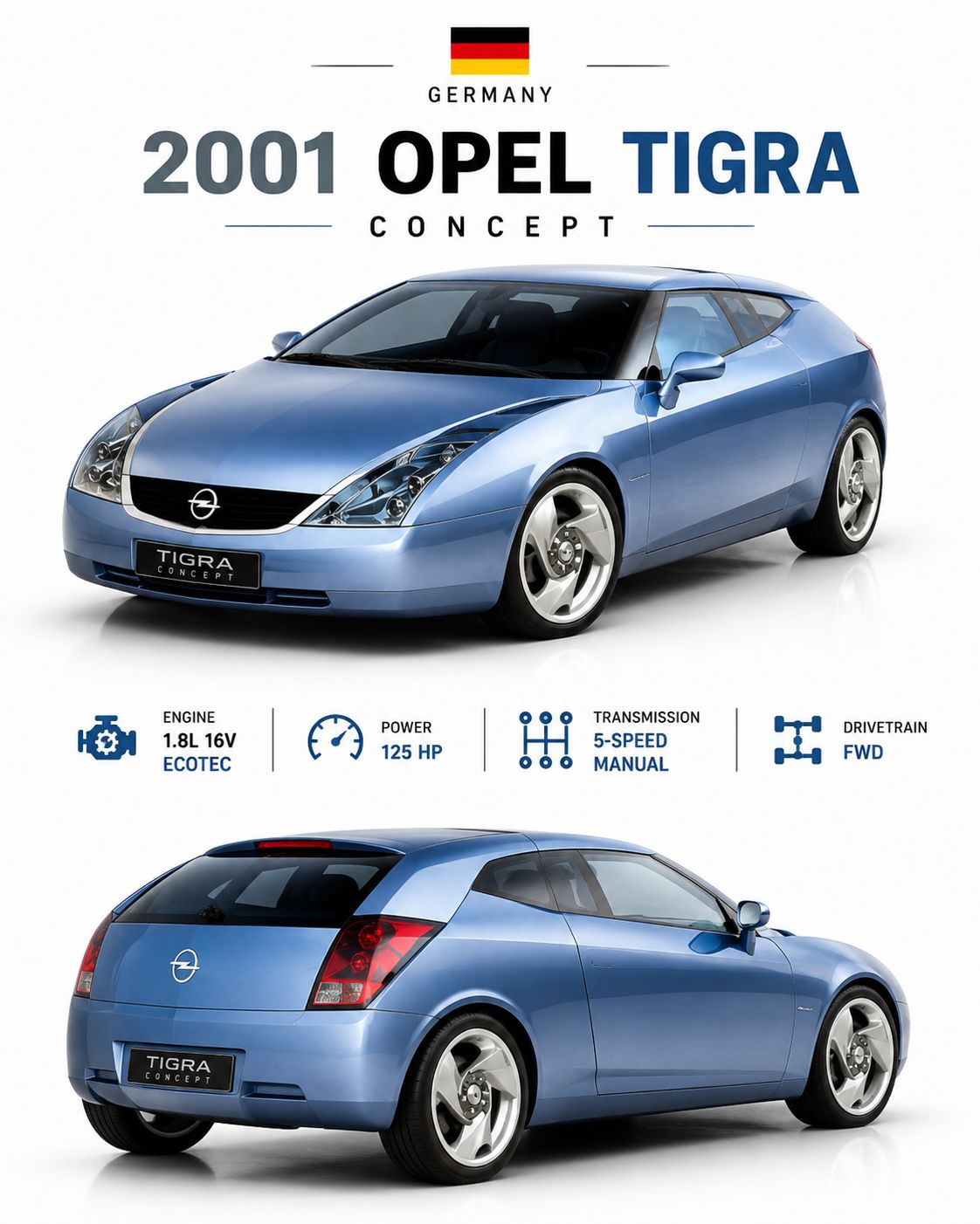 1994 Opel Tigra A cutaway illustration