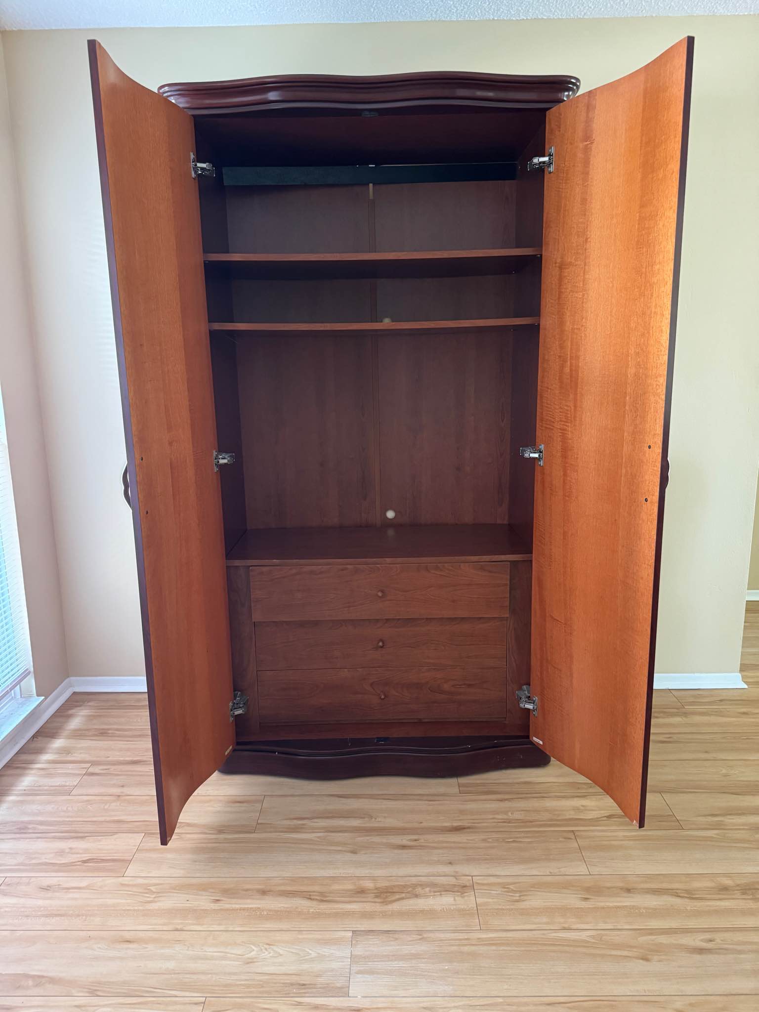 Cherry Wood Armoire Wardrobe - Armoires & Wardrobes - Safety Harbor