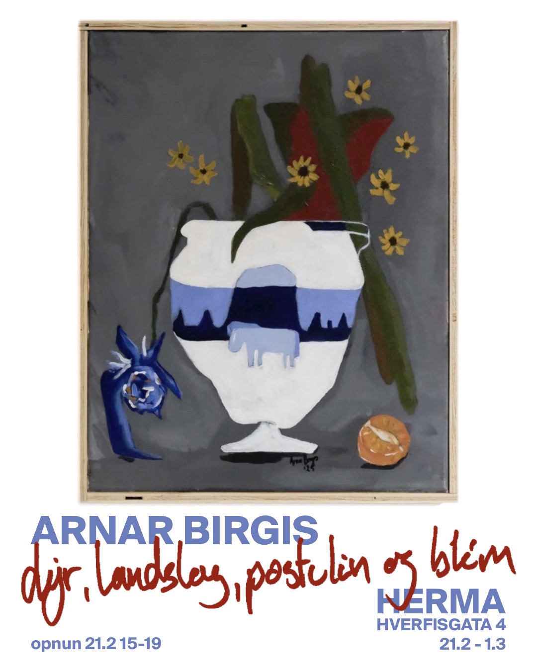 Dýr, landslag, postulín og blóm