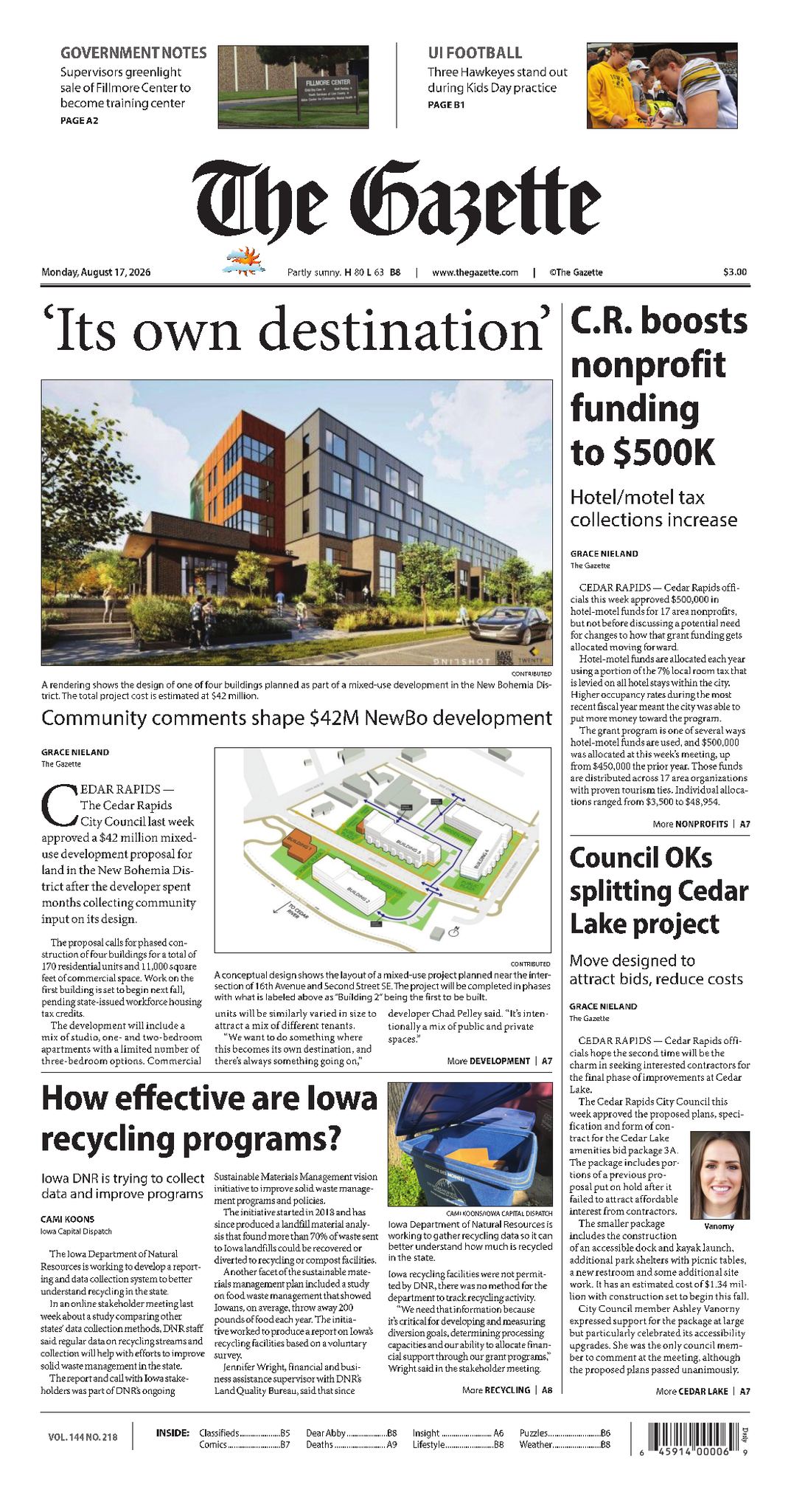 The Gazette - Here's a look at today's front page. Check out The