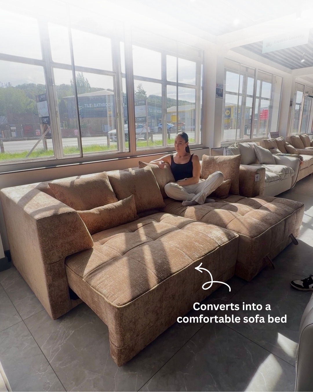 Brooklyn Electric Sofa Bed with Storage and Electric Seat Extension