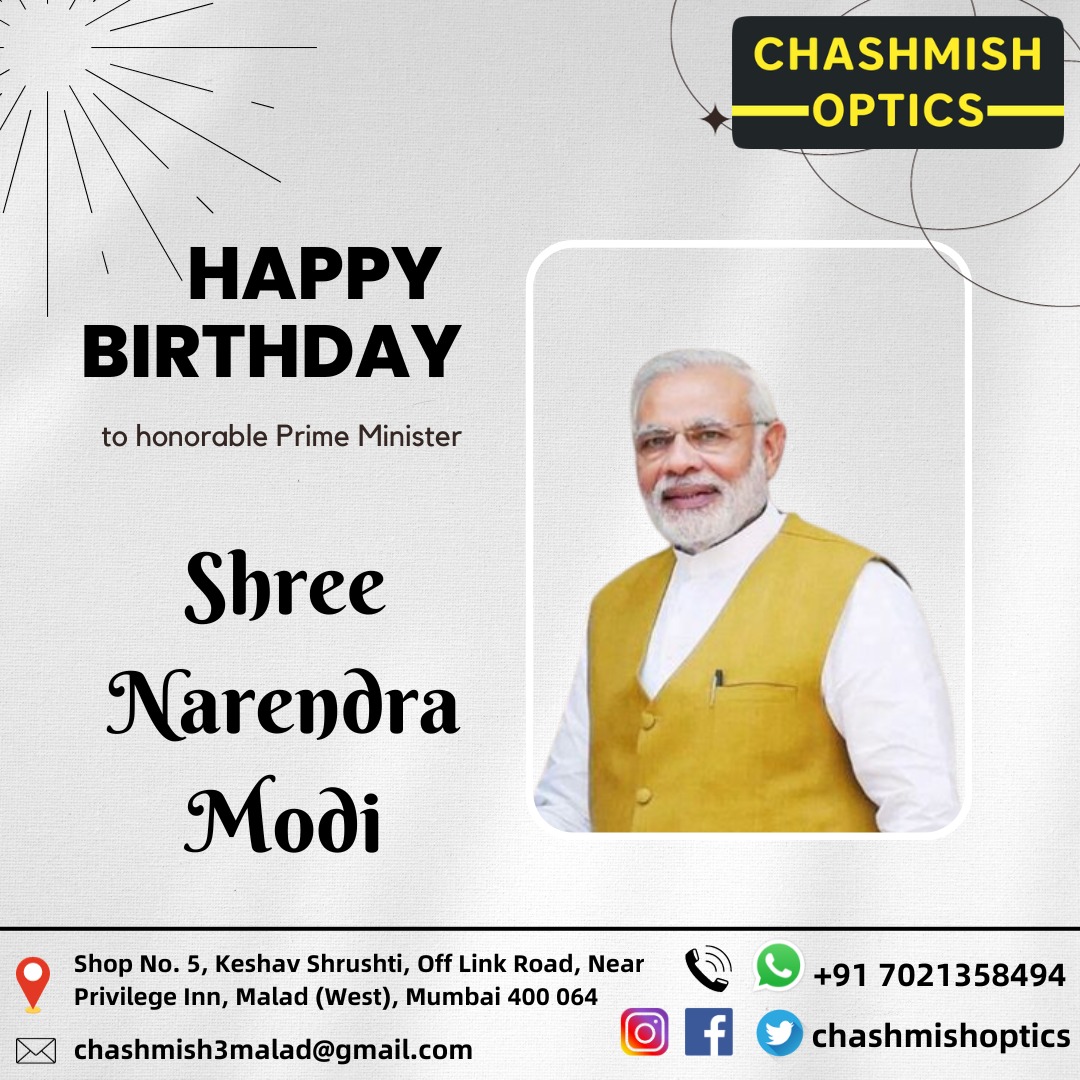 Chasmish - Happy birthday to our respectable PM Shri Narendra Modi ji ...