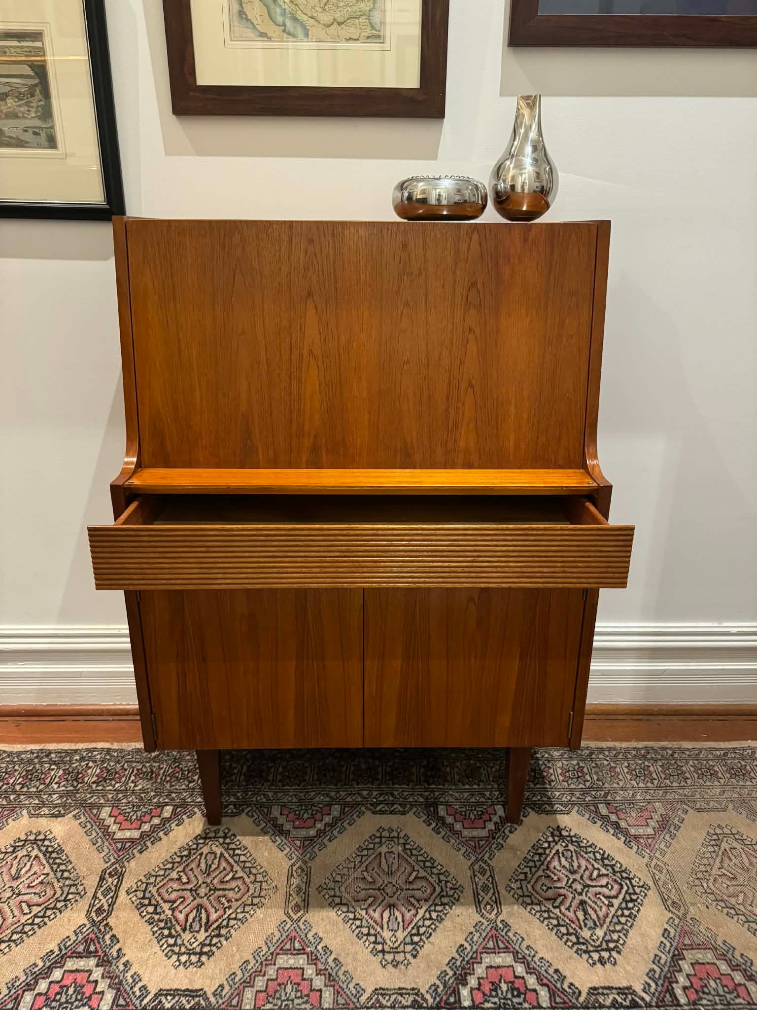 Mid-Century Modern teak writing bureau by Elliotts of Newbury - Desks ...