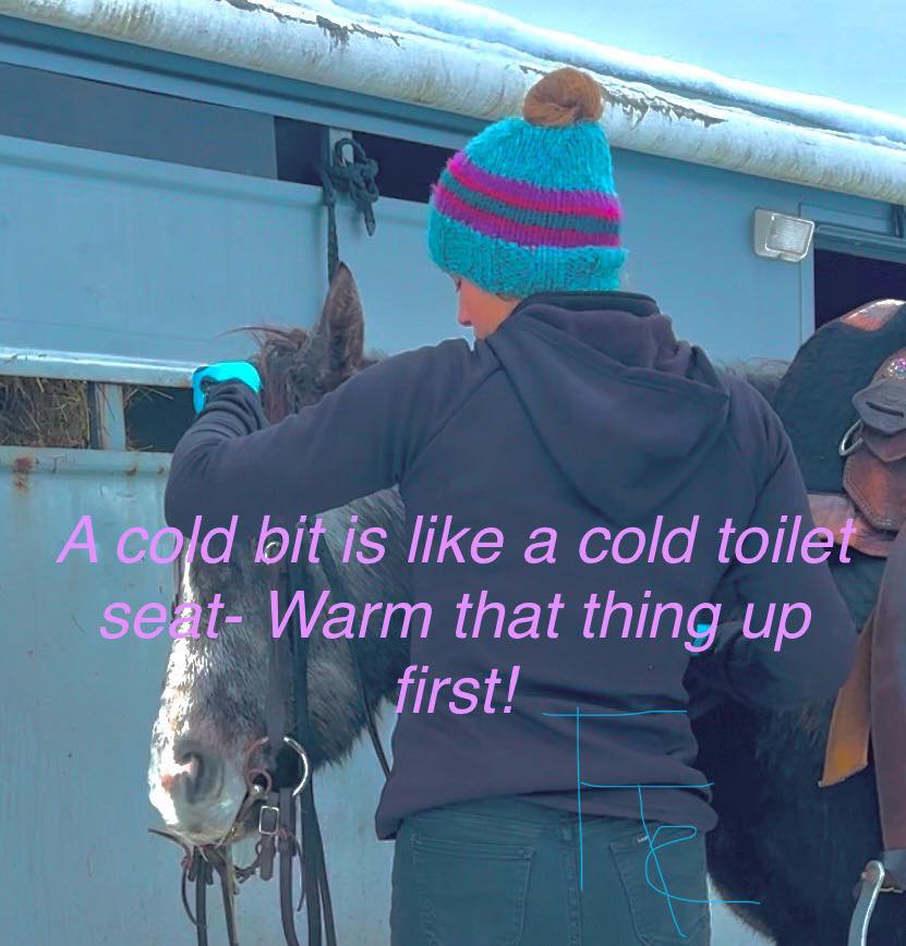 Kate Drayton - Do you preheat your bit when it’s cold!?🤷‍♀️😂 | Facebook