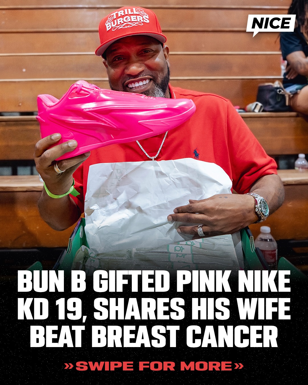 Bun B was gifted the new pink Nike KD 19 and shared that his wife