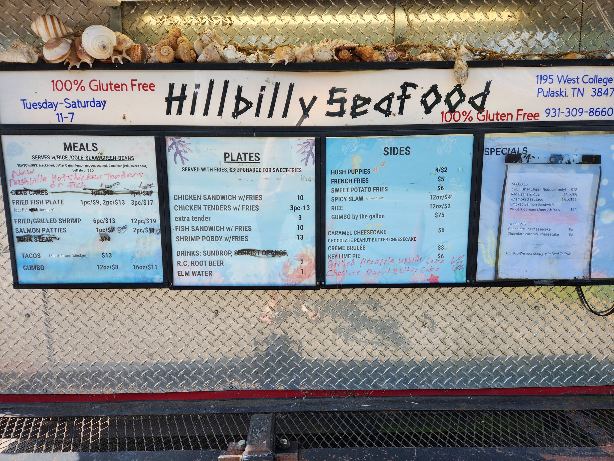 Hillbilly - This weeks menu. Check out our specials. | Facebook
