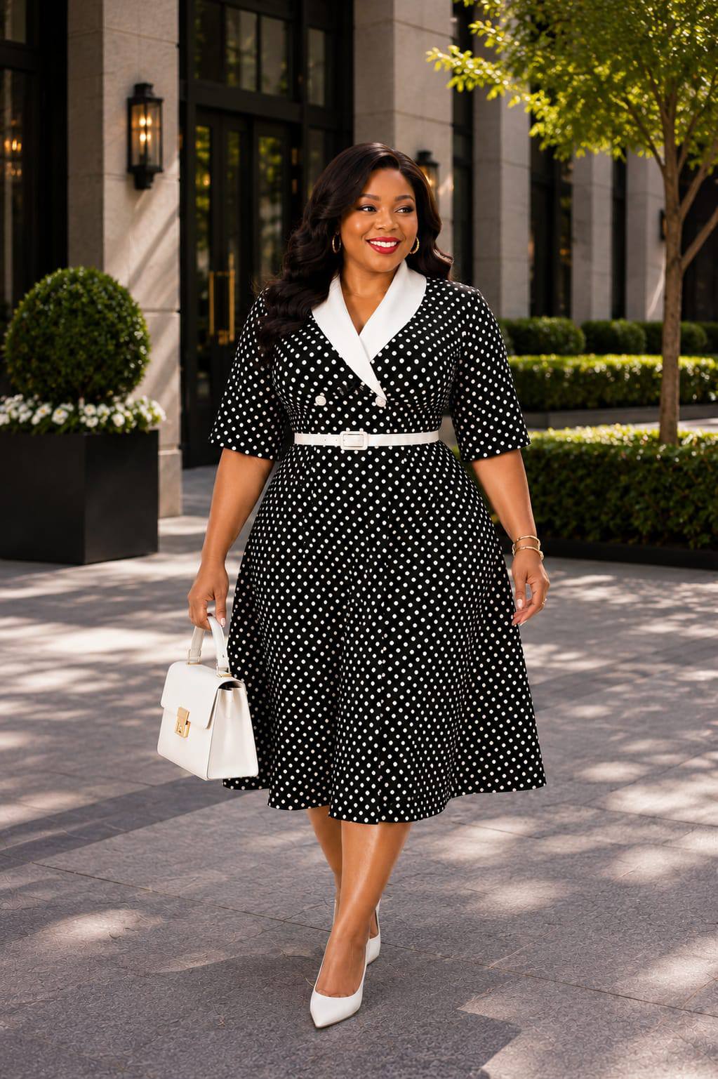 latest dresses for ladies in nairobi Elegant Polkadot CBD partywear dresses