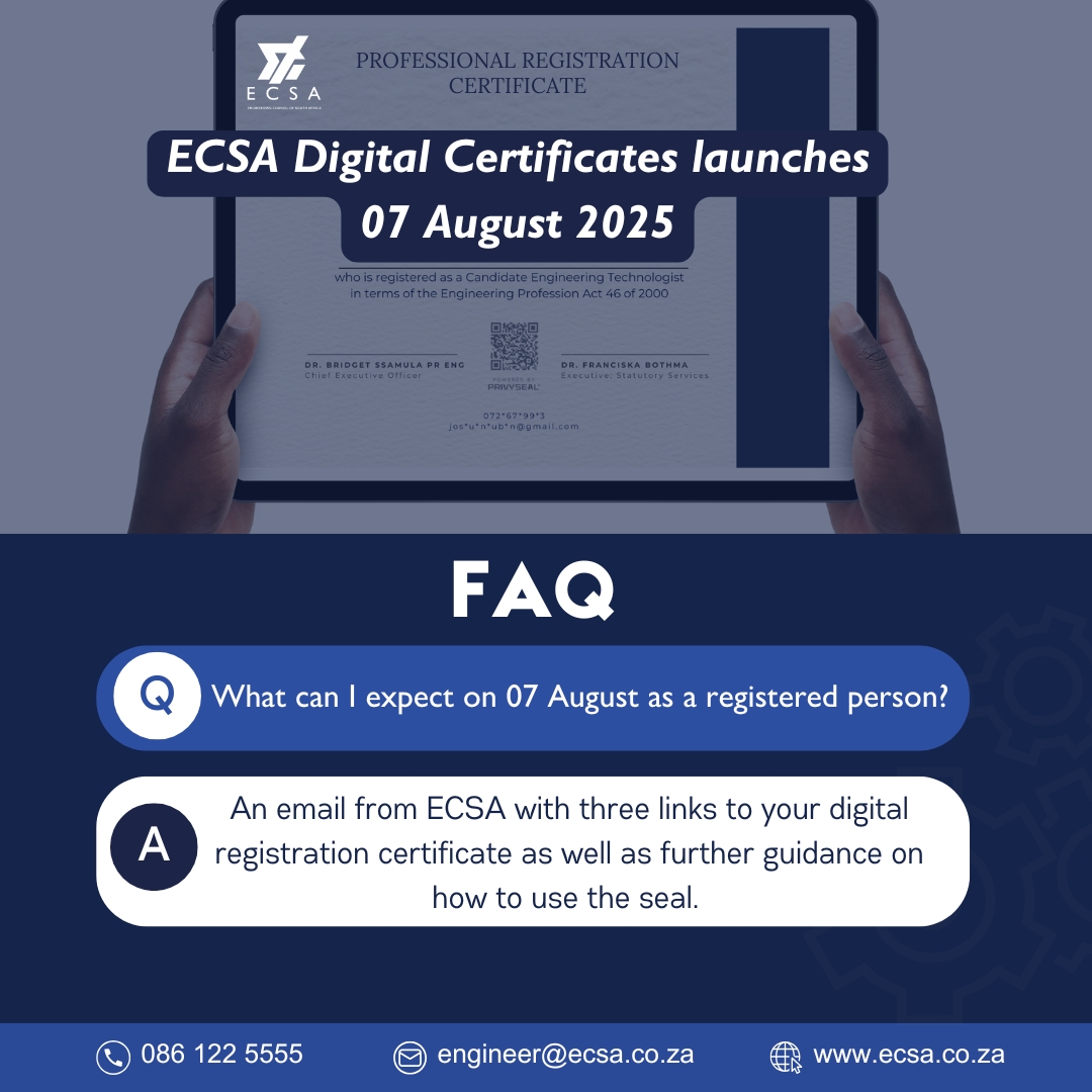 ECSA is proud... - Engineering Council Of South Africa - ECSA | Facebook