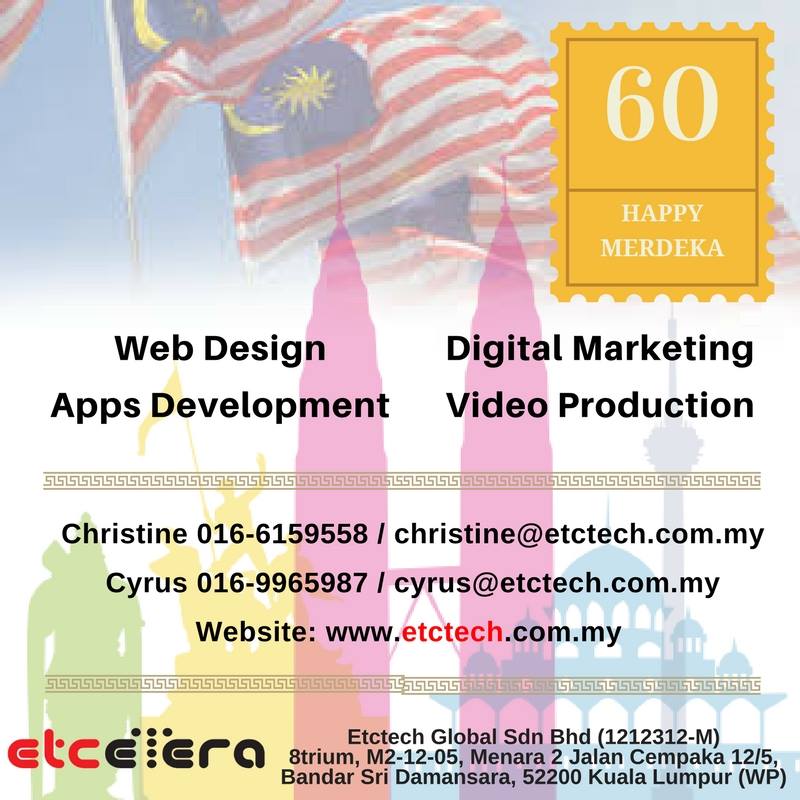 Etc Programming Factory Merdeka Happy 60th National Day Enjoy The Holidays Website Www Etctech Com My Etcteam Facebook
