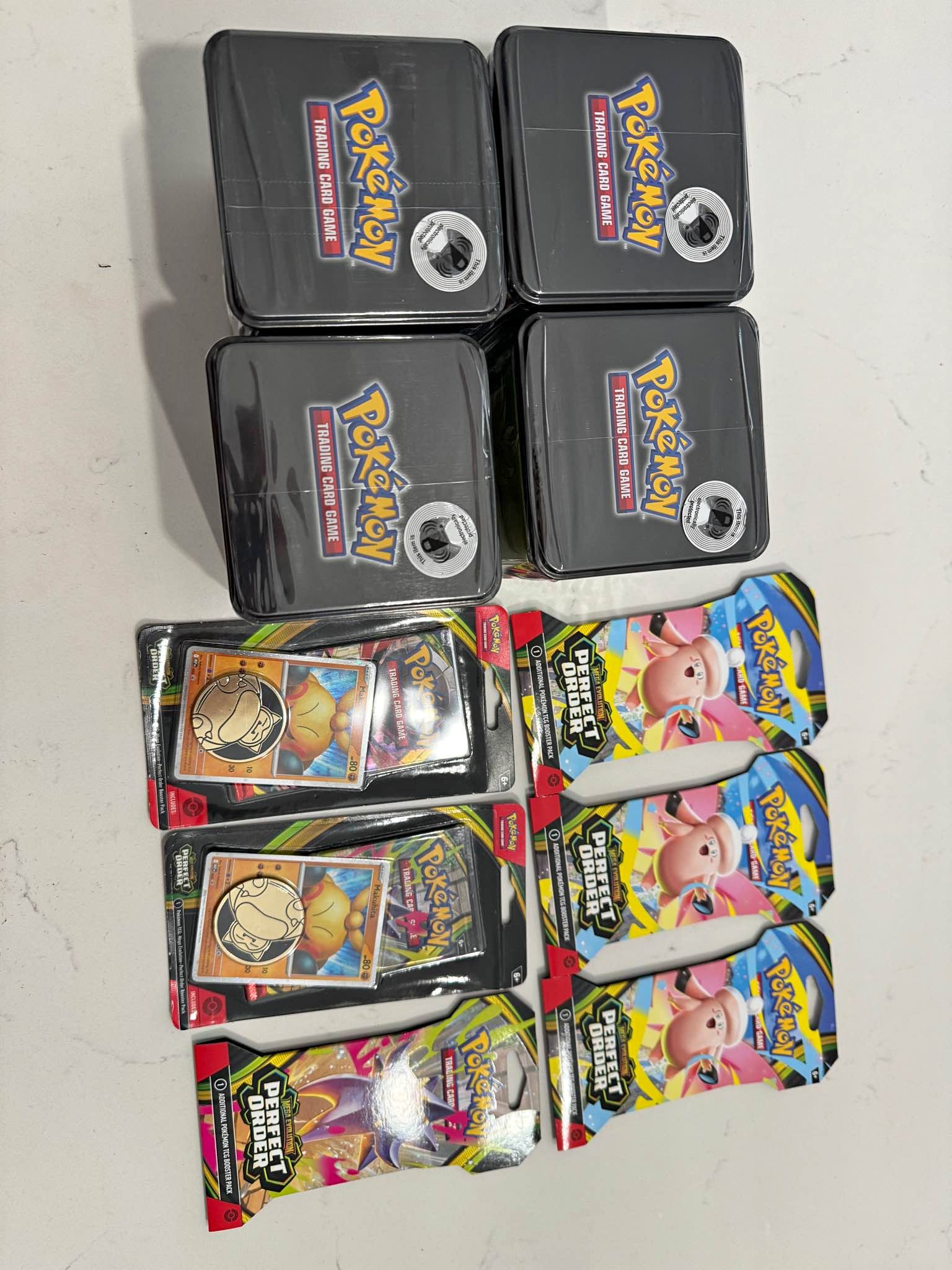 Perfect Order Pokemon Packs w/ 4 Stacking Tins (3 packs each. +2 ...