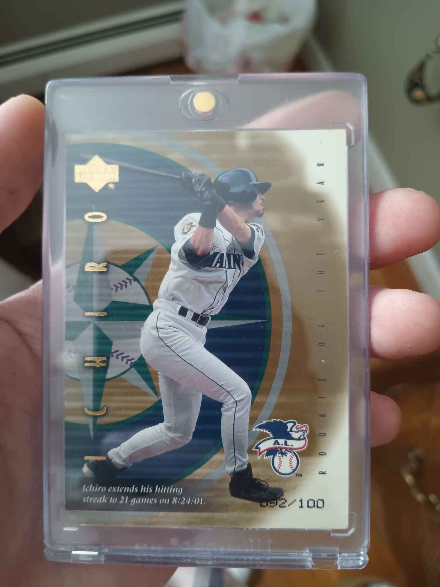 Ichiros rare card found in background