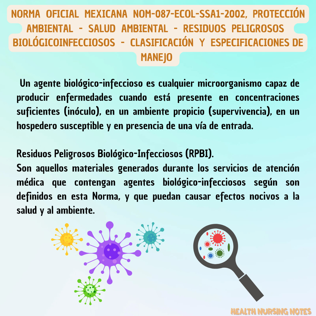 Manejo del RPBI ☣👩‍🔬🩸😷 📝NORMA... - Health nursing notes