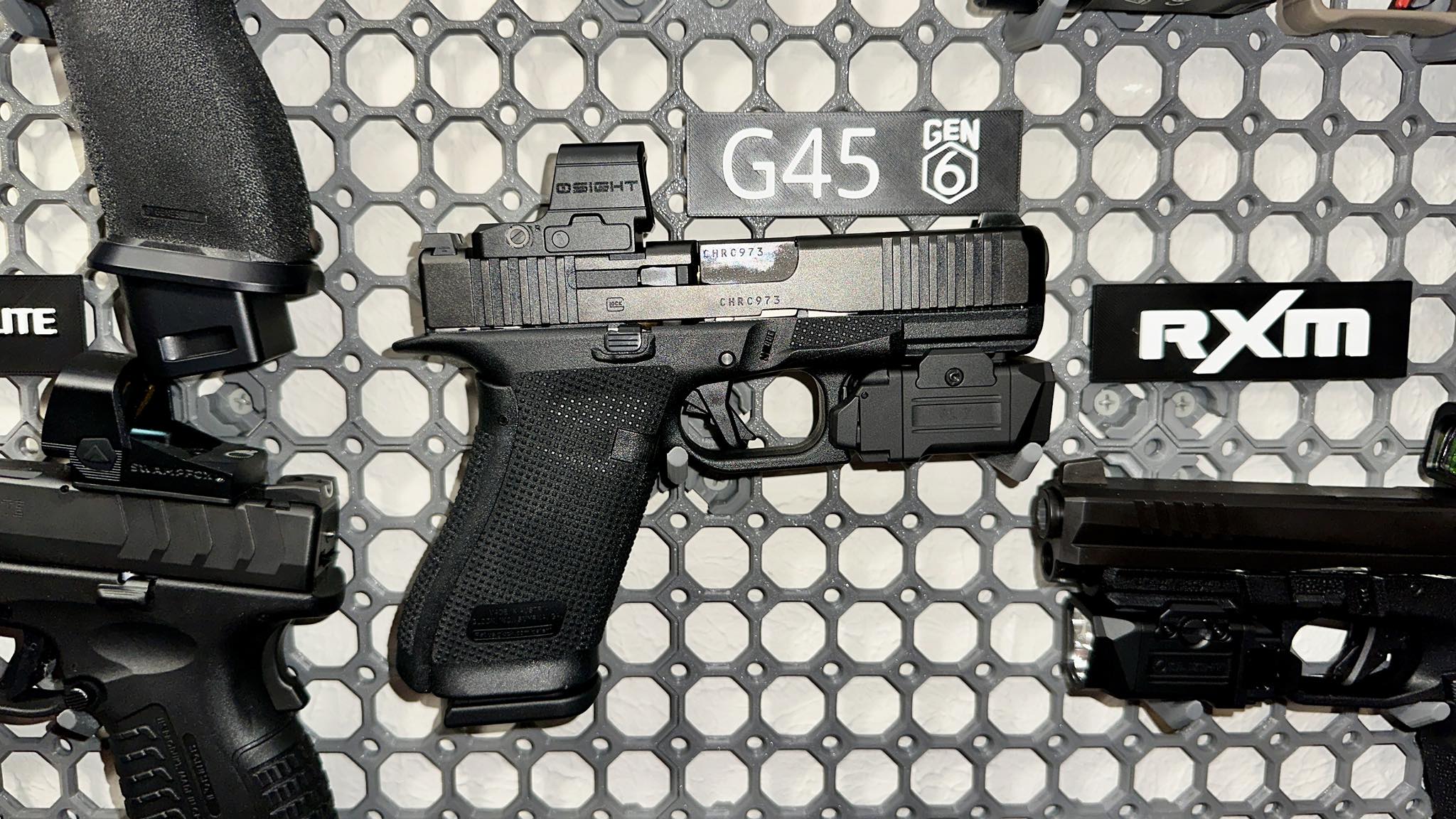 My new Glock G45 all dressed up with the Olight PL X and Osight XE.