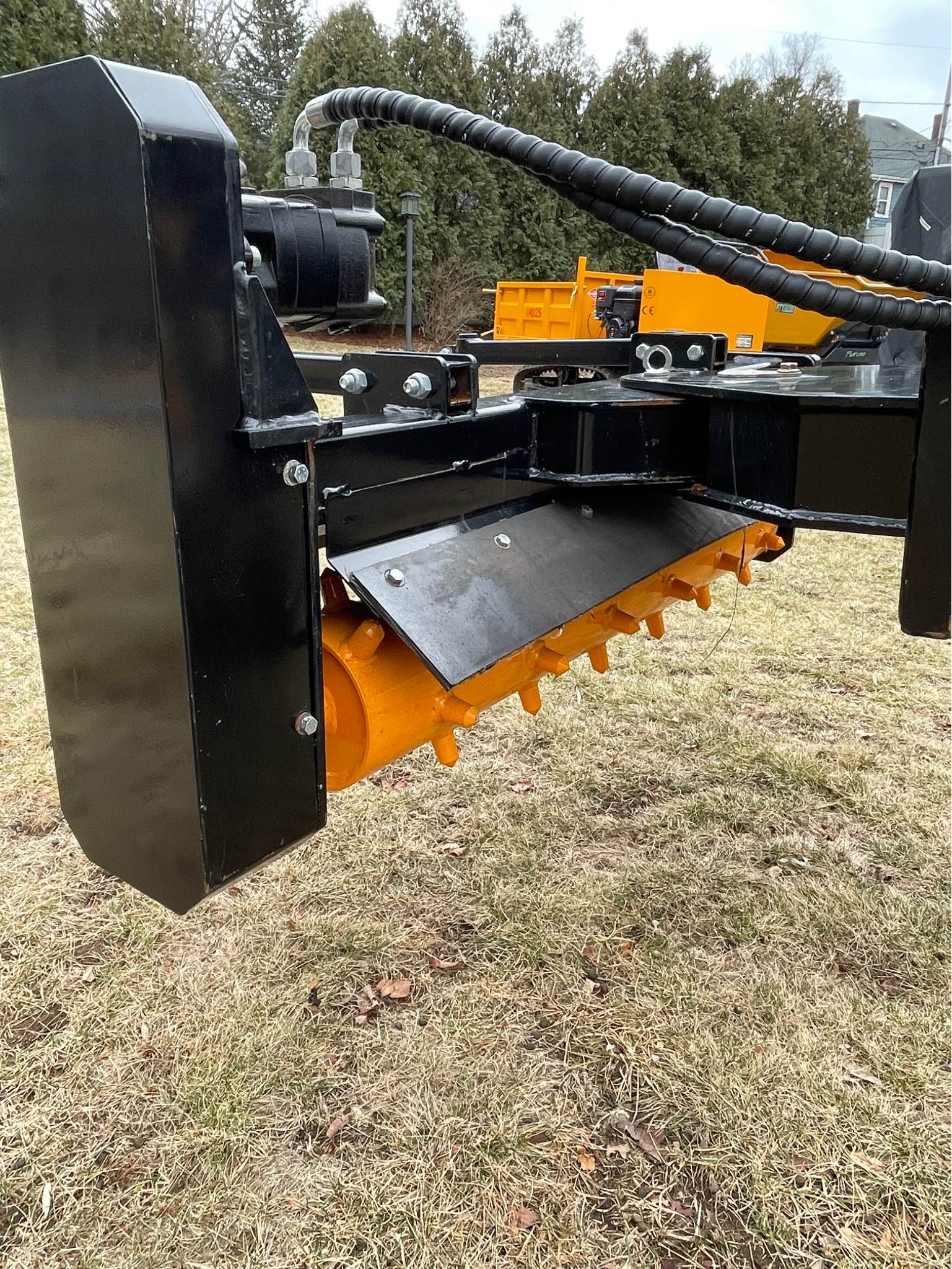Mini skid power rake Harley rake style attachment - Garden Tools ...