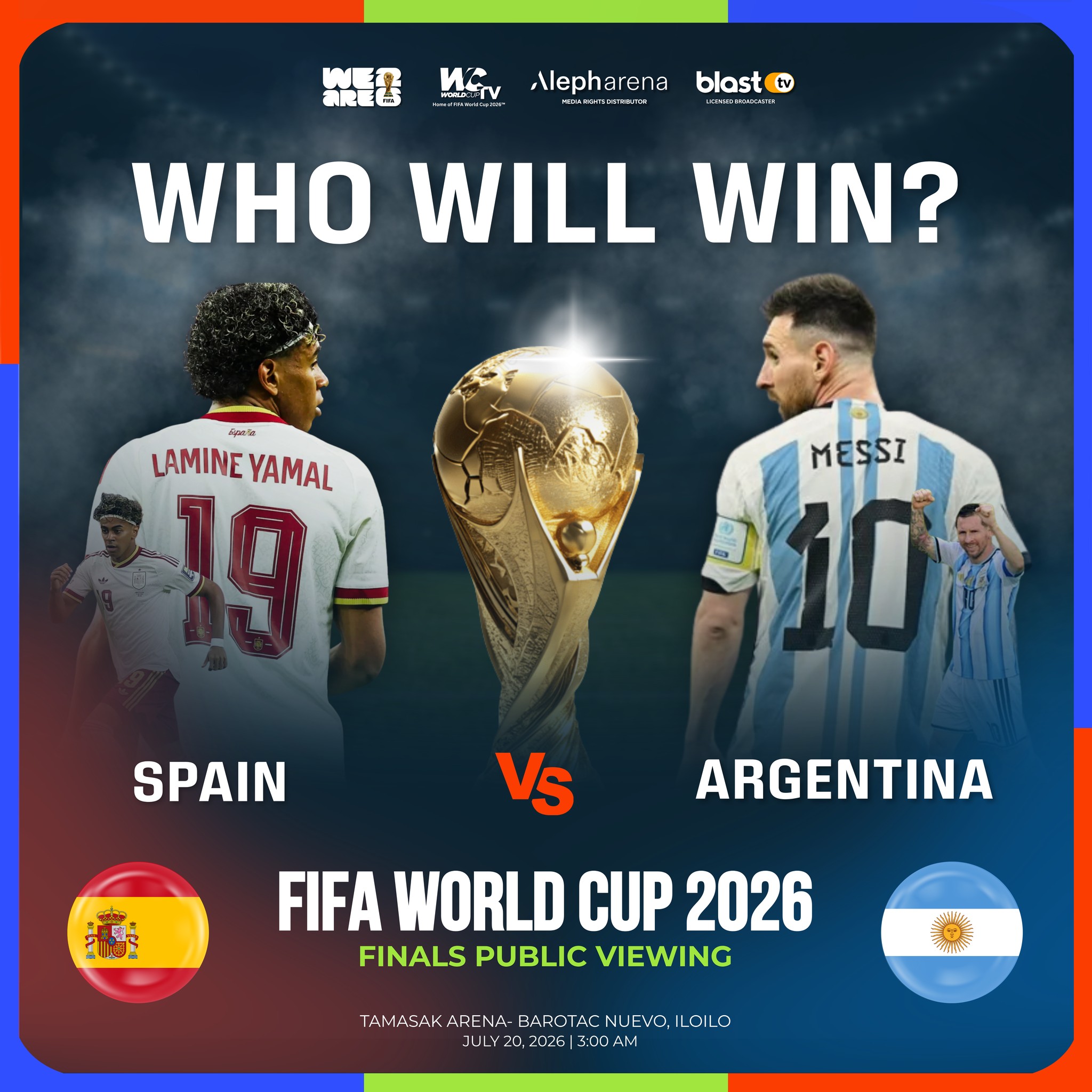 🏆Don't miss! WORLD CUP FINAL. ONE NIGHT. ALL HEART. ​ SPAIN VS