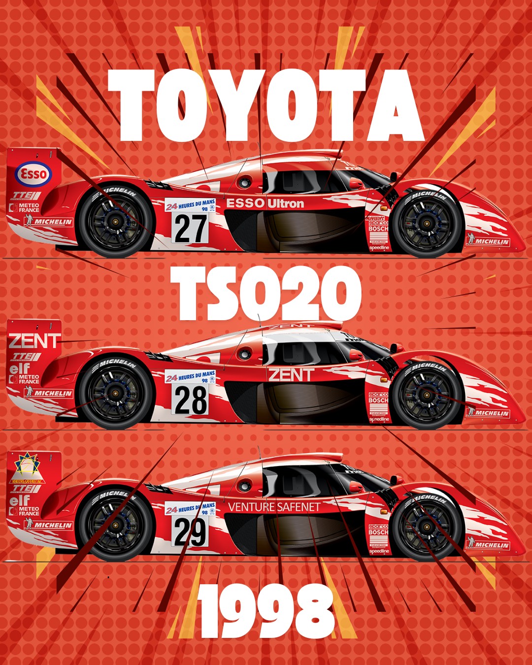 1998 Toyota TS020 GT-One at Le Mans