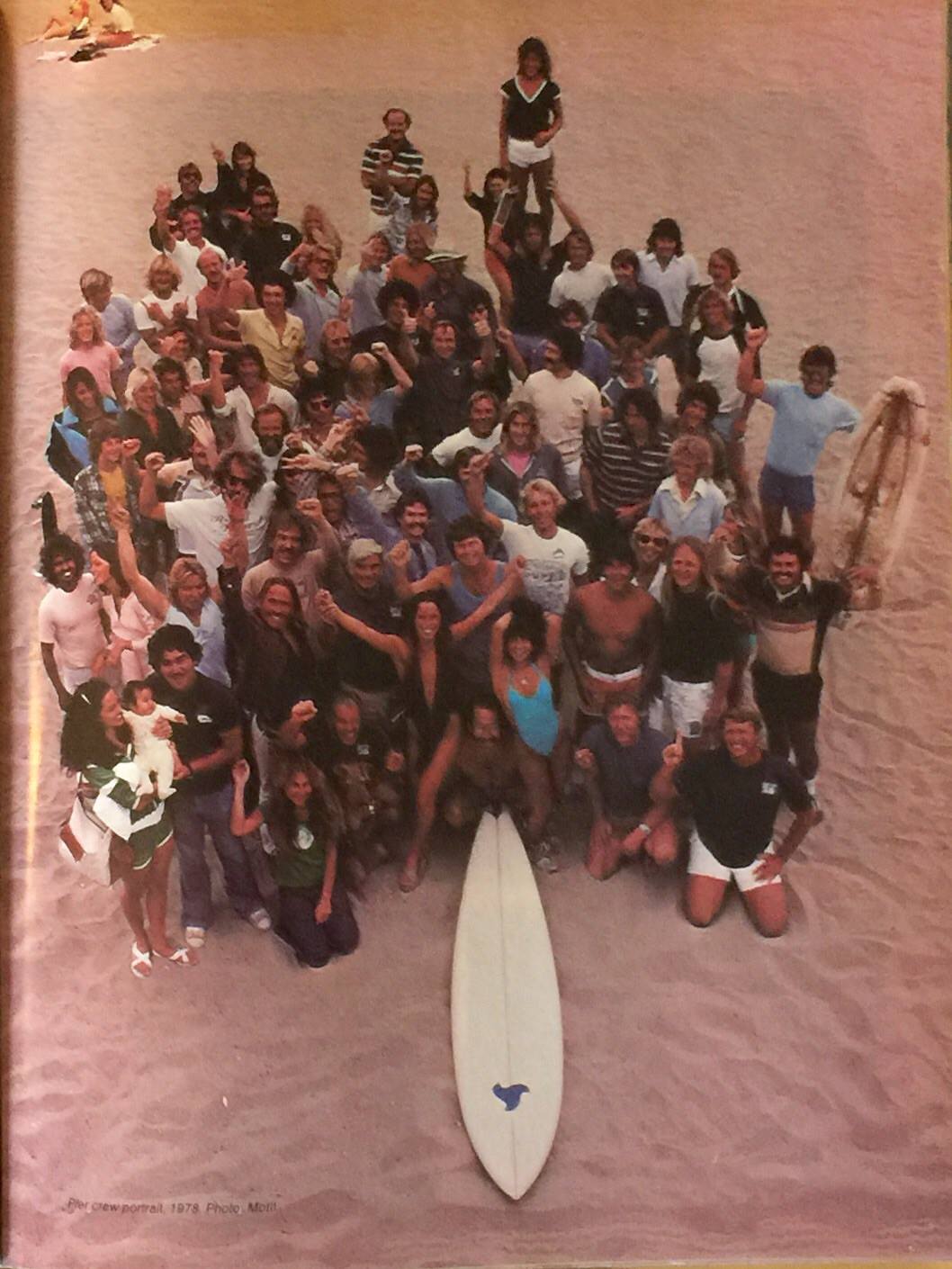 Ted Robinson's iconic surf pose at Hammerland in the 80s