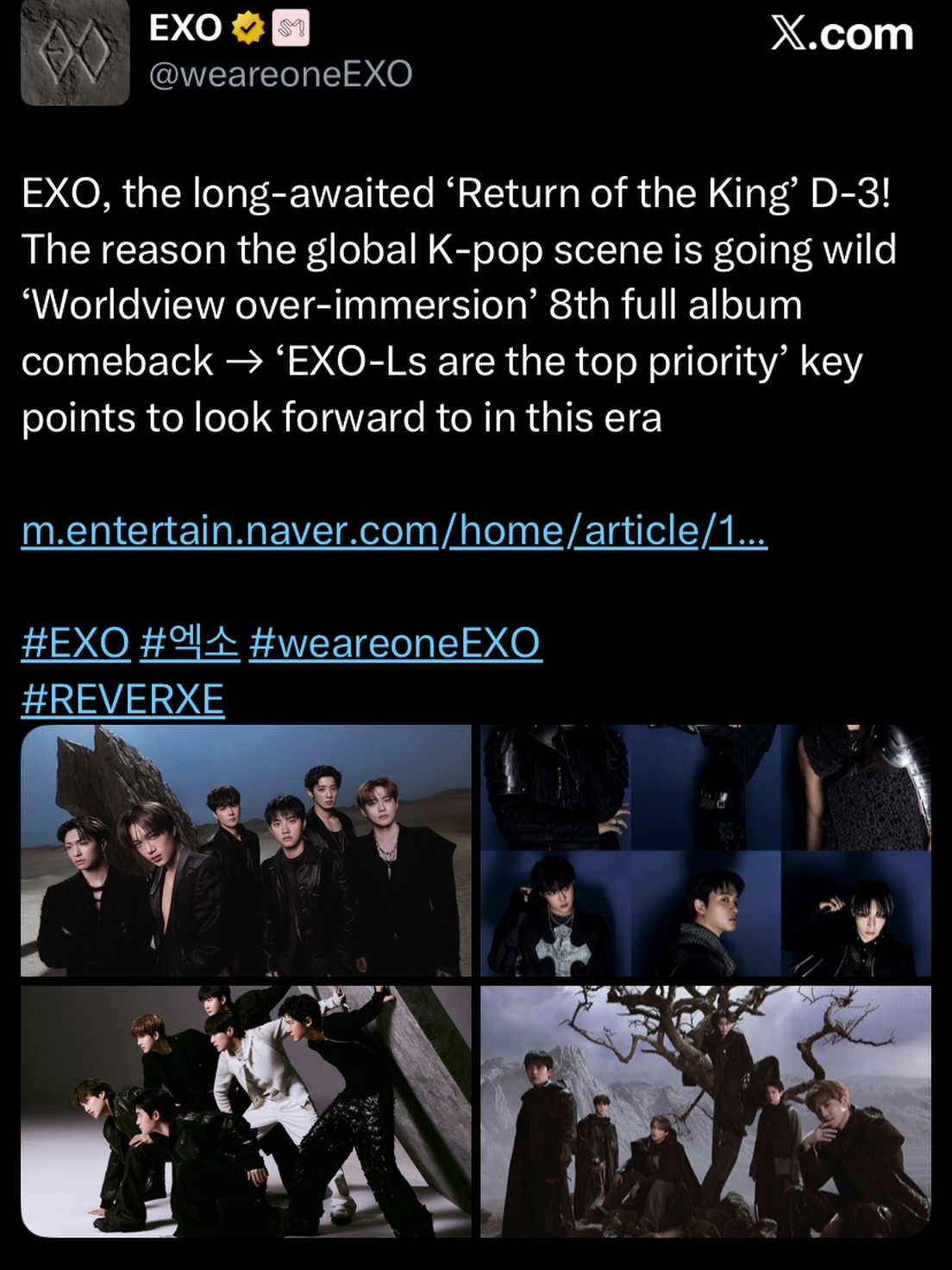 EXO officially announced their CONCERT TOUR that will start on