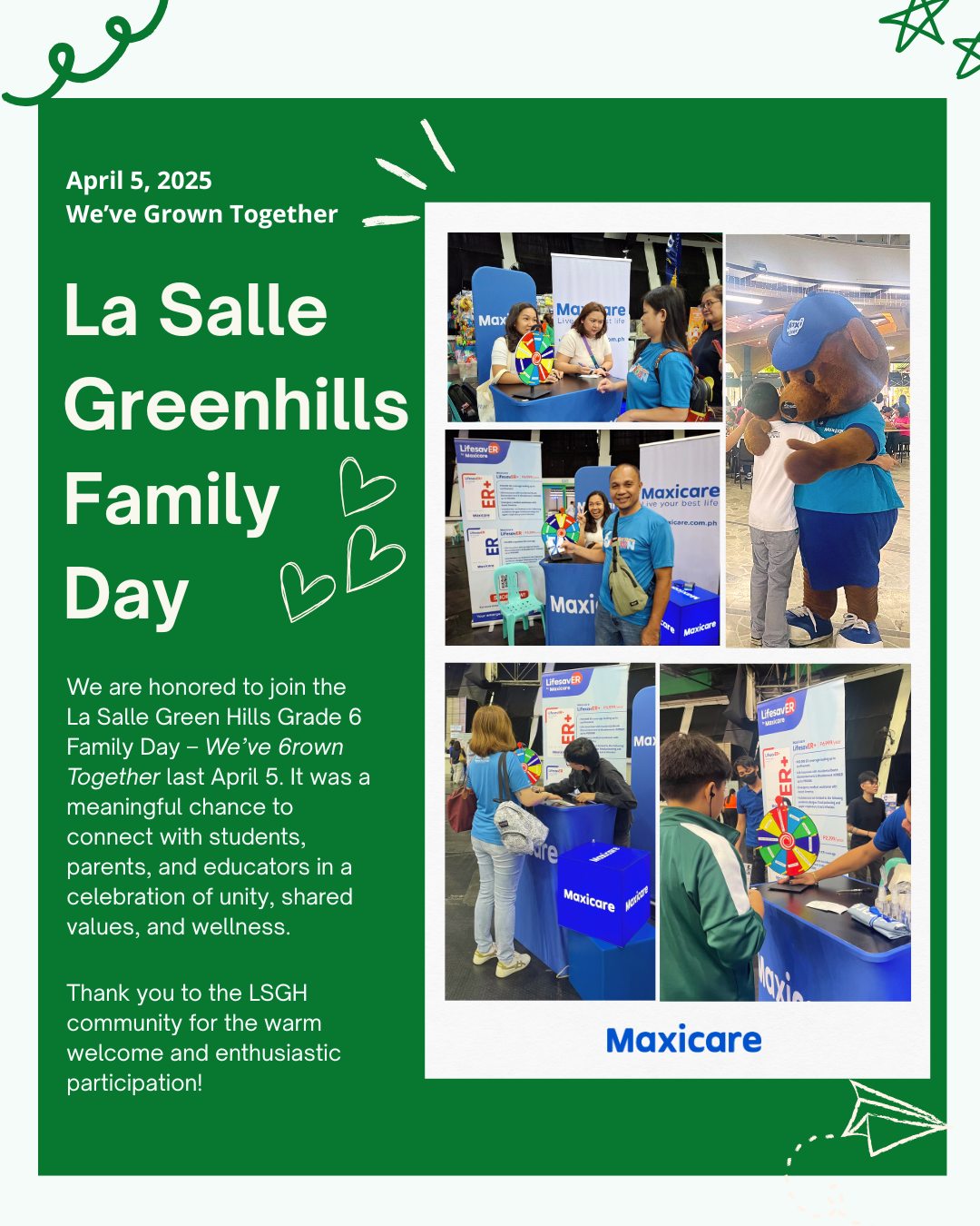 Maxicare - 💚 Wellness starts young!💚 Events like the La Salle Green ...