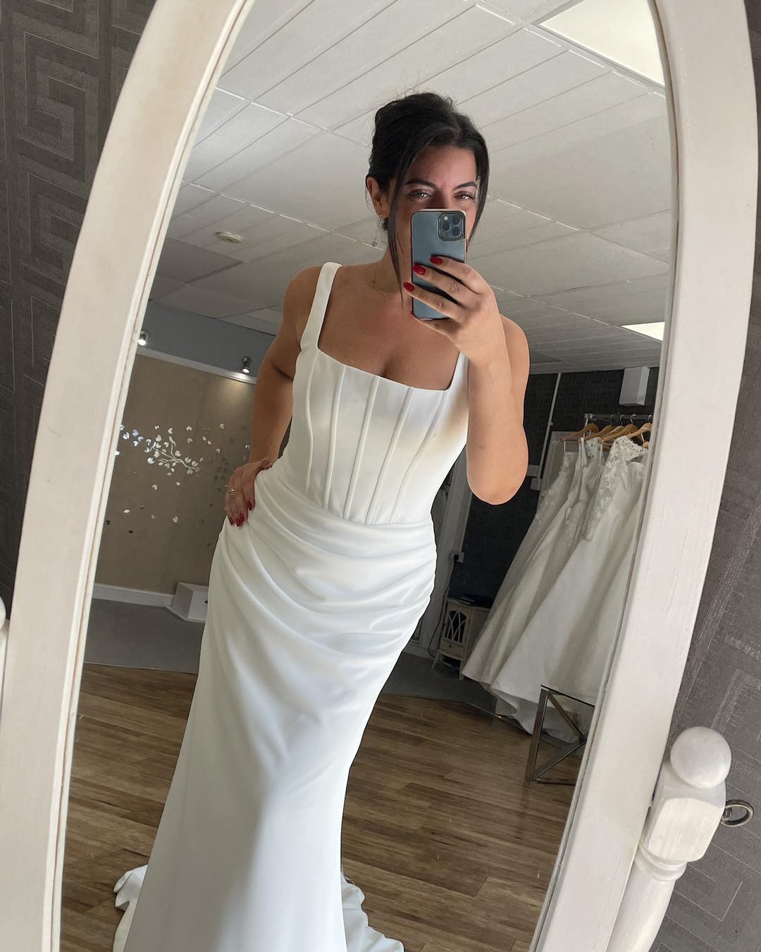 Is it okay to try on wedding dresses before getting engaged?