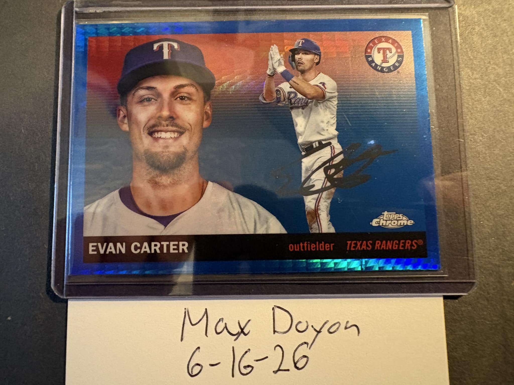 Evan Carter 2024 Topps Chrome 1/1 card found