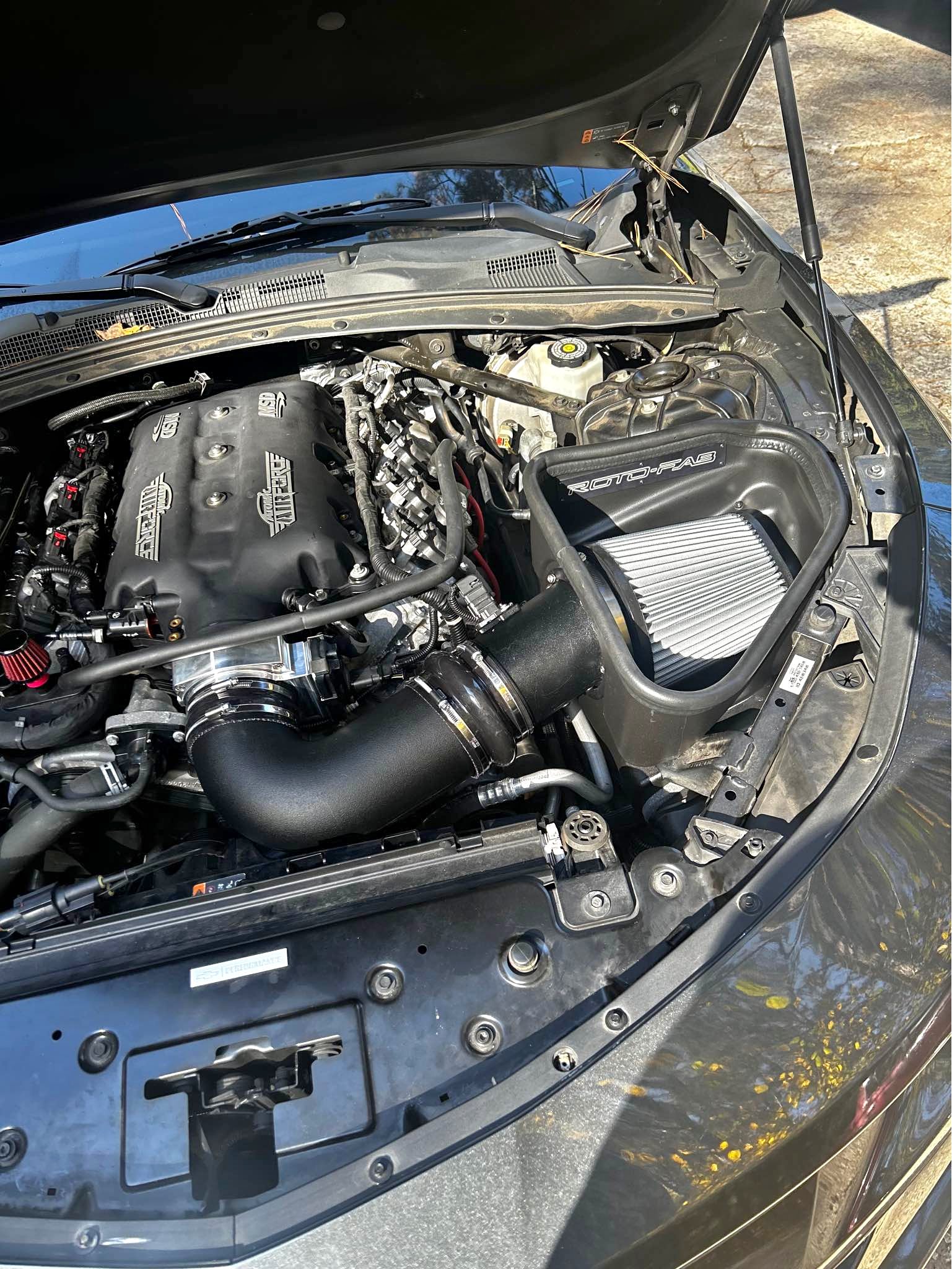 Ported msd intake and roto fab cold air intake - Car Engines & Engine ...