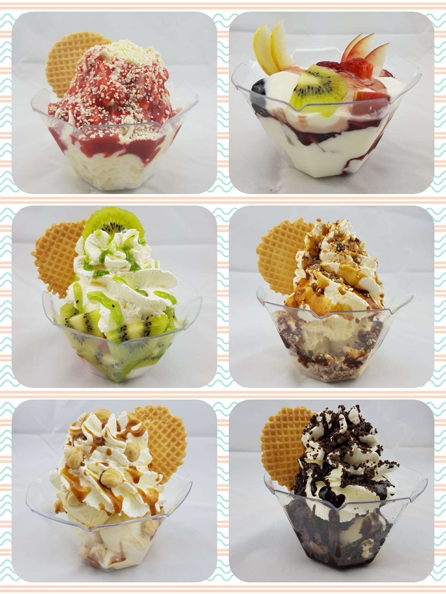 Leckere Eisbecher zum mitnehmen