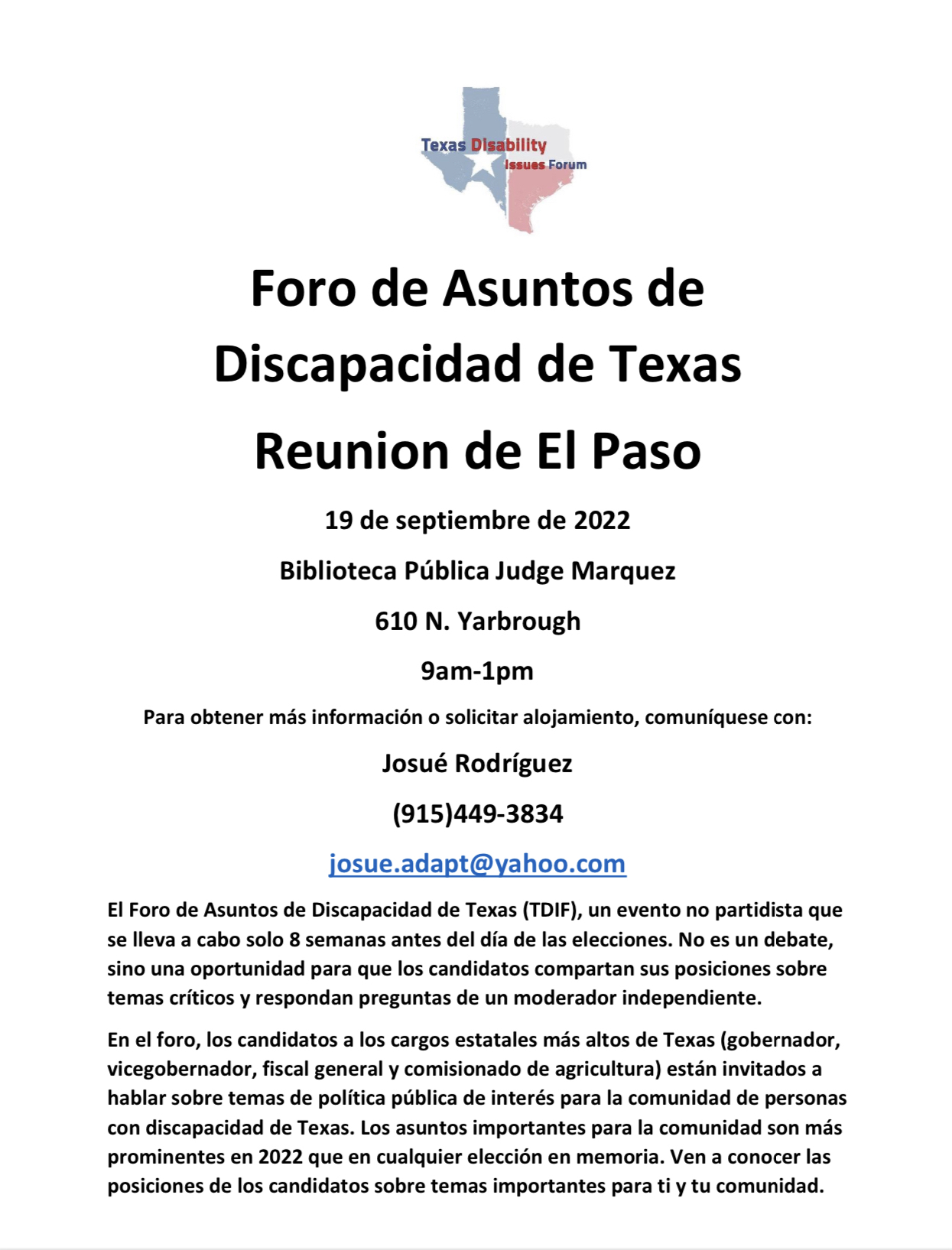 Leadership Development & Advocacy Training Project | El Paso TX
