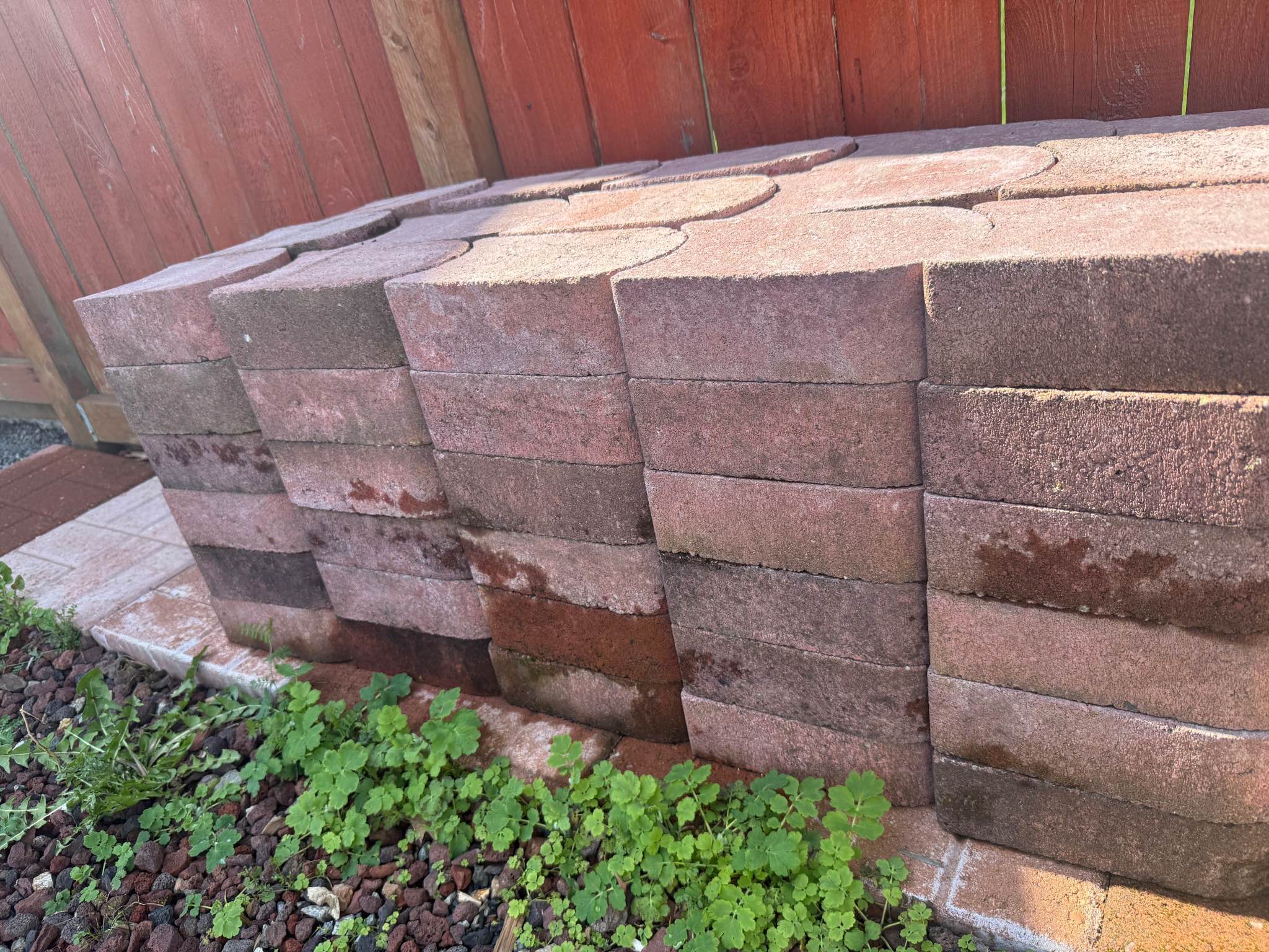 Edgestone 8 in. x 2.75 in. x 5 in. Red Concrete Edging - Landscaping ...
