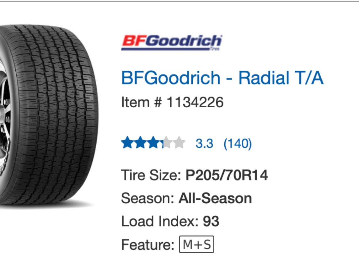 【テレサん】 Tire recommendations for 14 inch bundts?