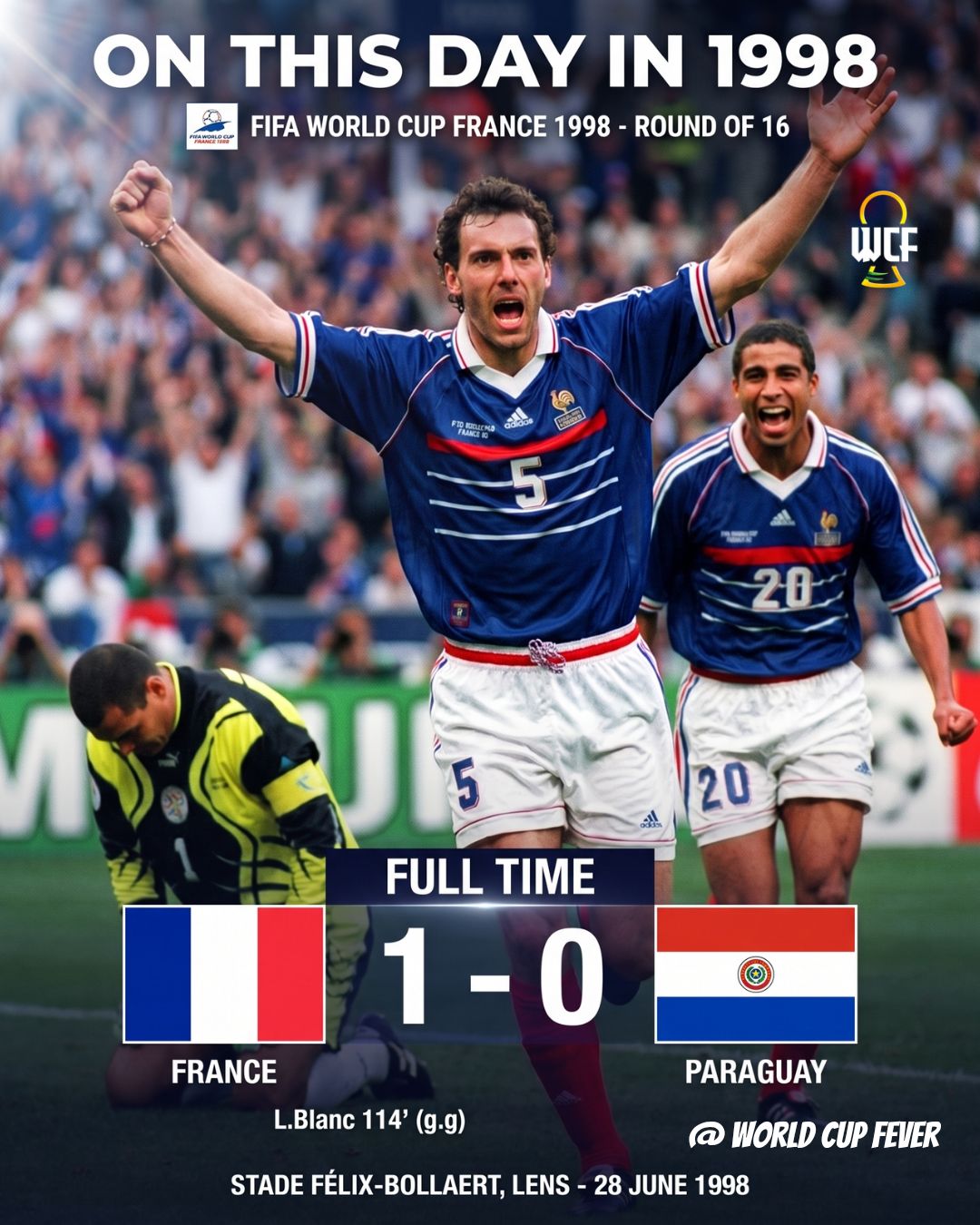 OnThisDay at the FIFA World Cup France 🇫🇷 1998, France