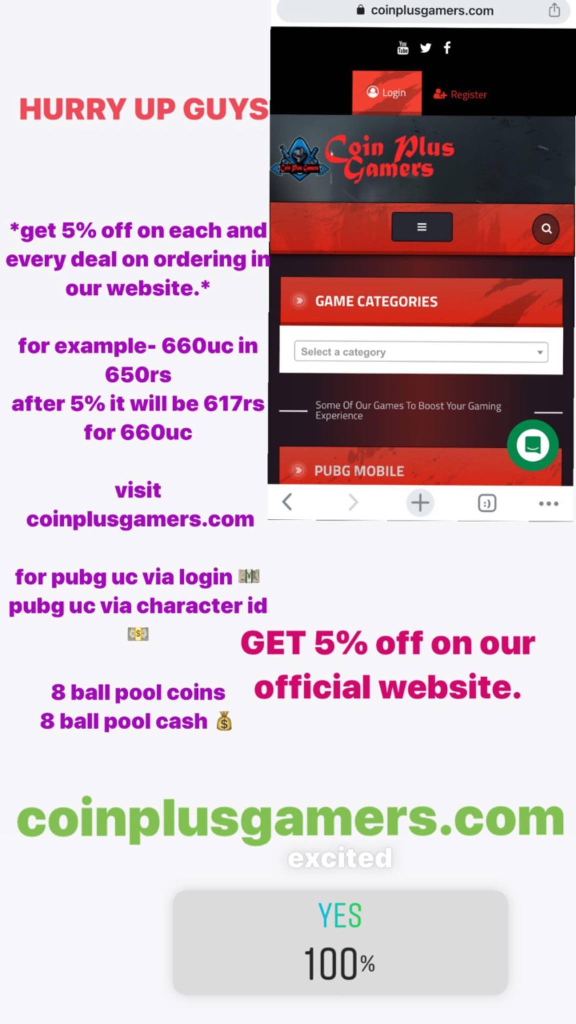 Coinplusss- pubg and 8bp seller