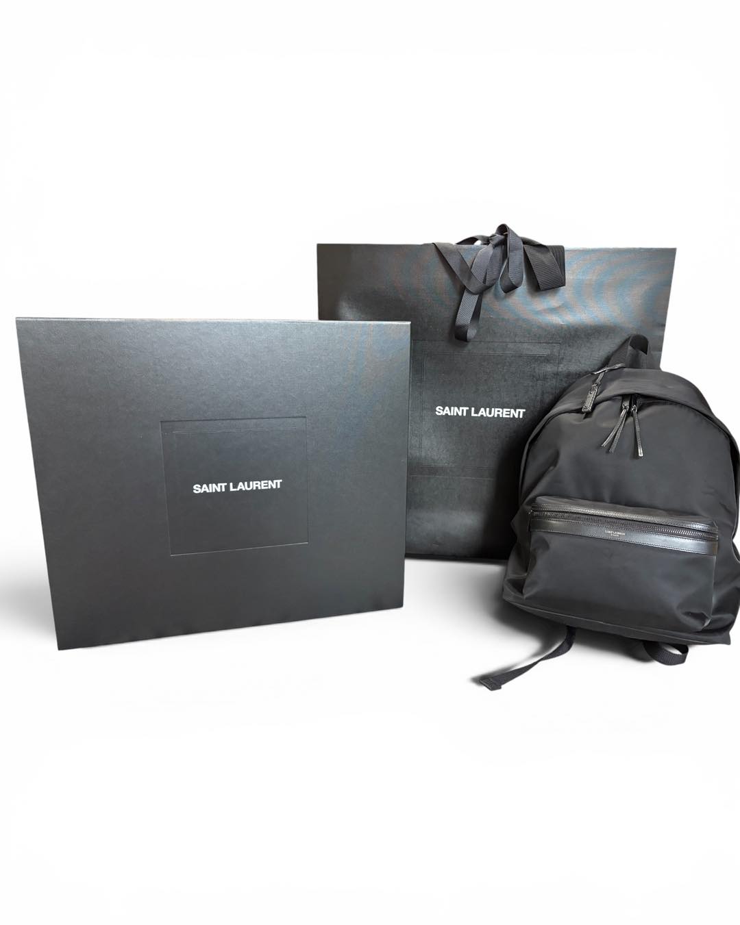 SAINT LAURENT PARIS leather backpack エディ