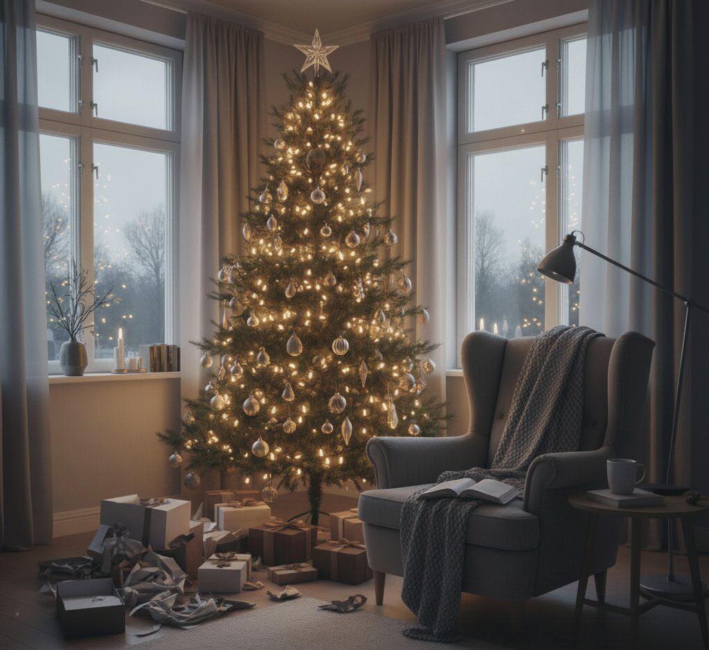Luce Notturna Albero Di Natale In Resina – Decorazione LED Per Camera, Bagno, Soggiorno, Atmosfera Calda