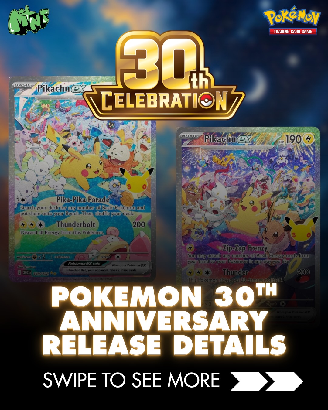 30th Anniversary Card Price List