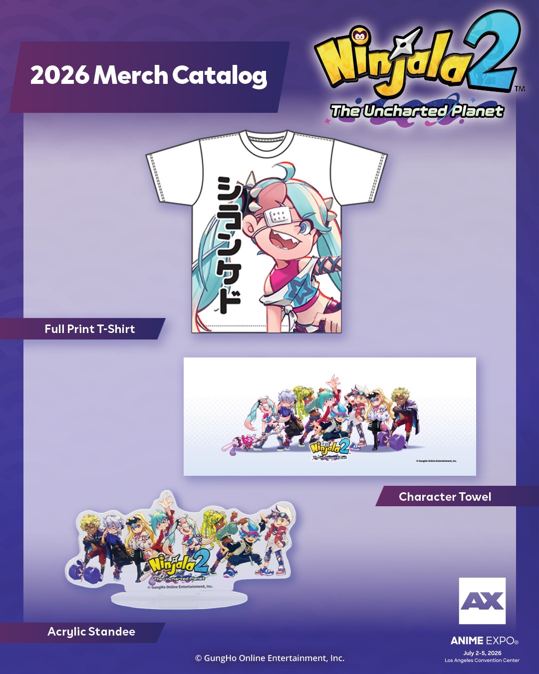 Ninjala 2 merch available at Anime Expo 2026