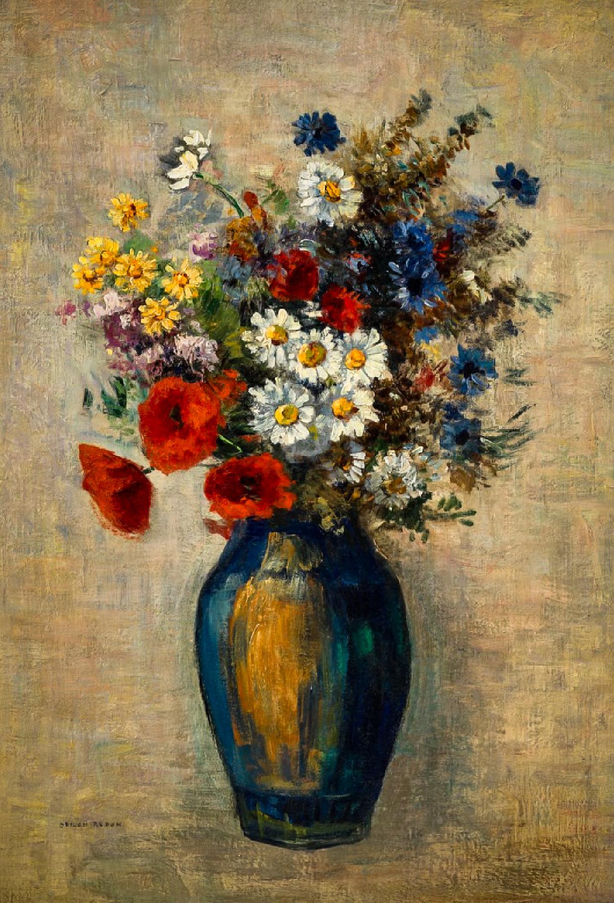 Odilon Redon, Vase of Flowers #art #painting